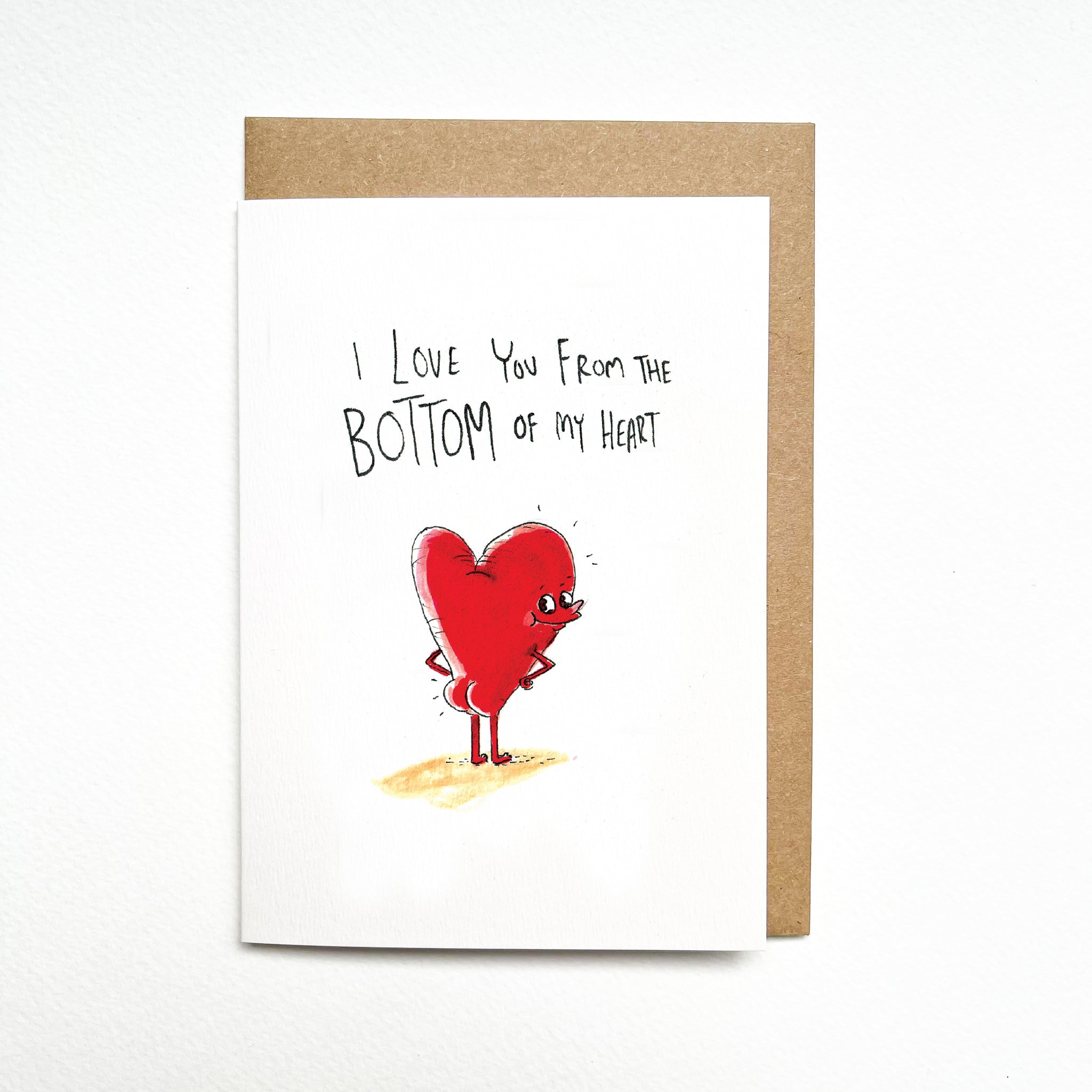 I Love You From The Bottom of My Heart — Well Drawn greeting card