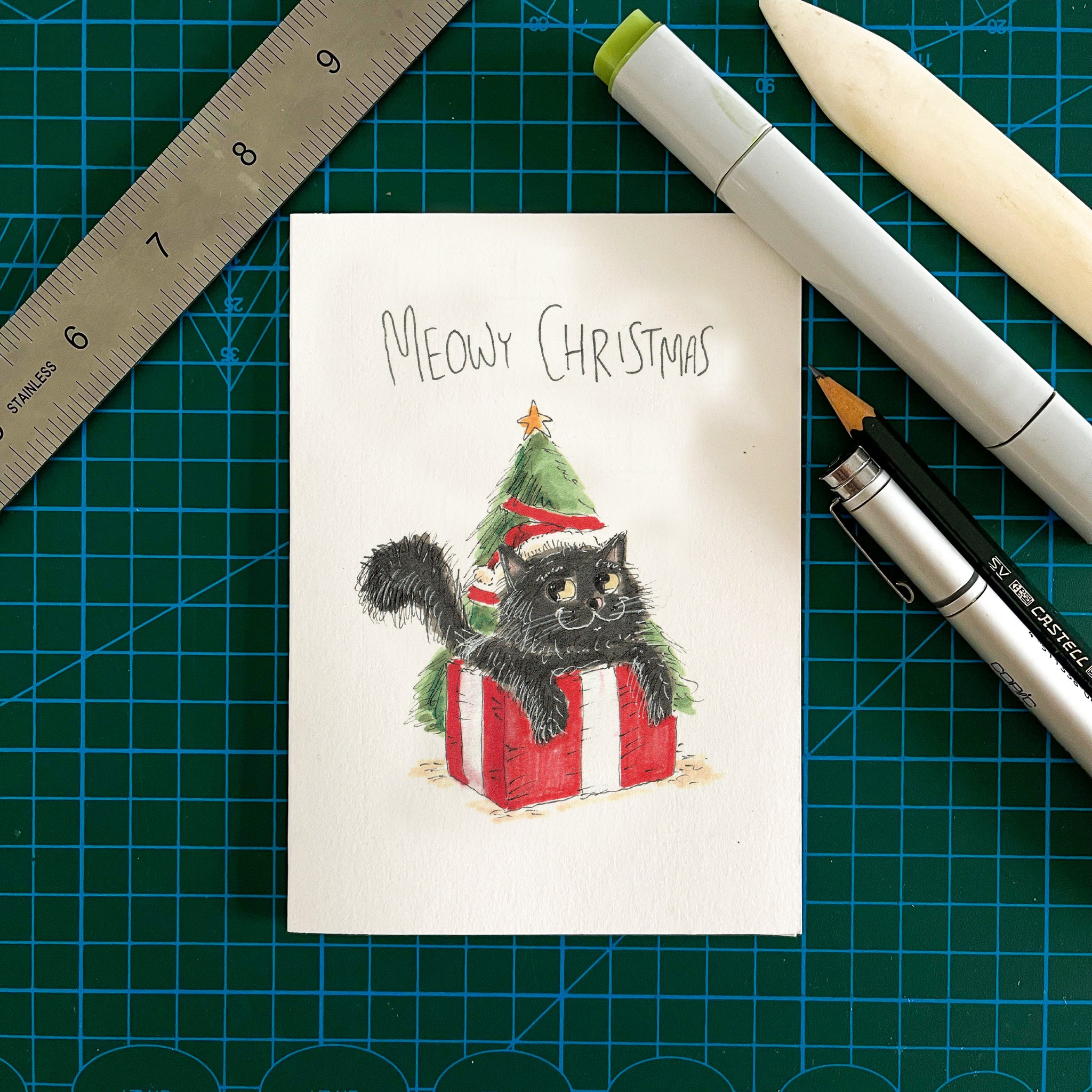Meow Christmas - Black Cat | Long Hair