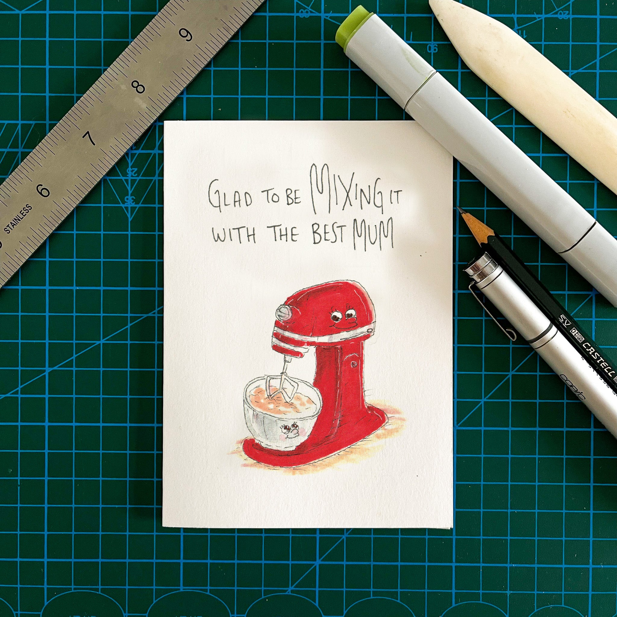 Glad To Be Mixing it With The Best Mum | Mother's Day Card 2026 - Well Drawn