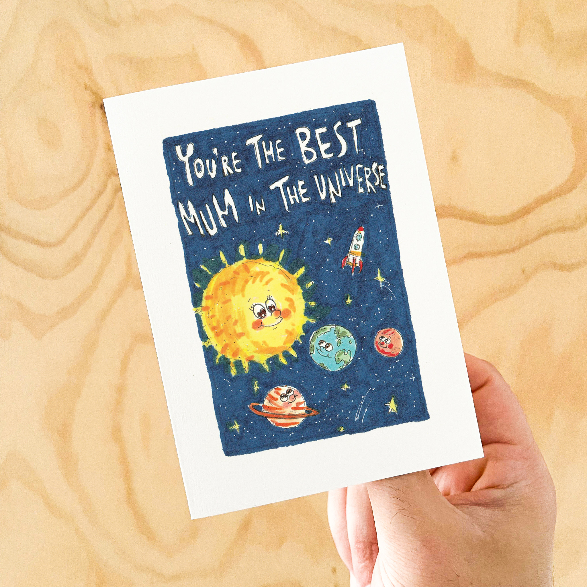 You're The Best Mum in The Universe | Mother's Day Card 2026 - Well Drawn