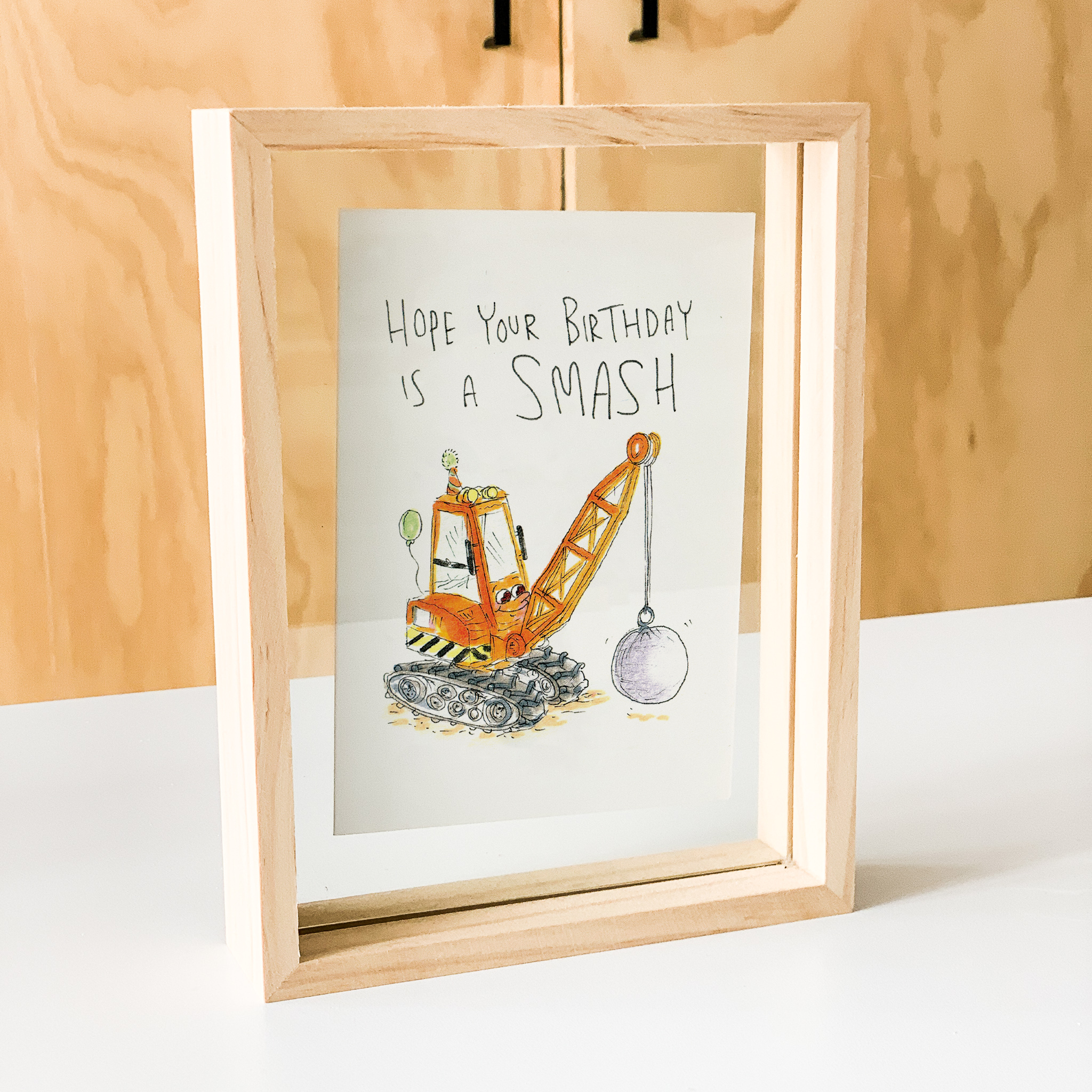 Hope Your Birthday is a Smash | Construction birthday card - Well Drawn
