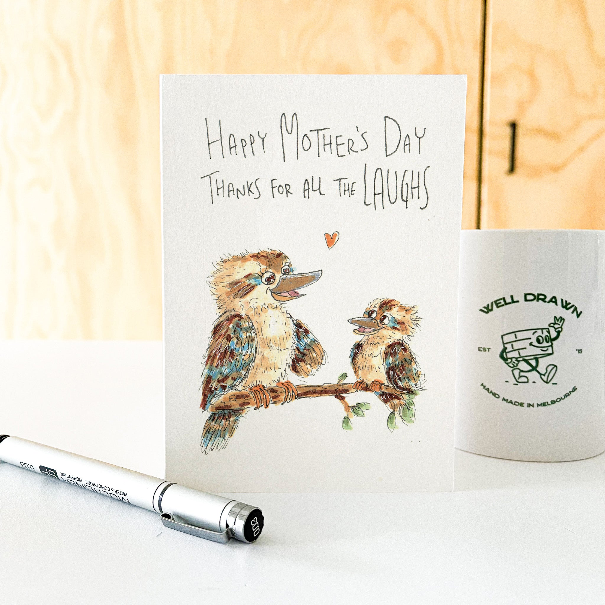 Happy Mother's Day Thanks for All The Laughs | Mother's Day Card 2026 - Well Drawn