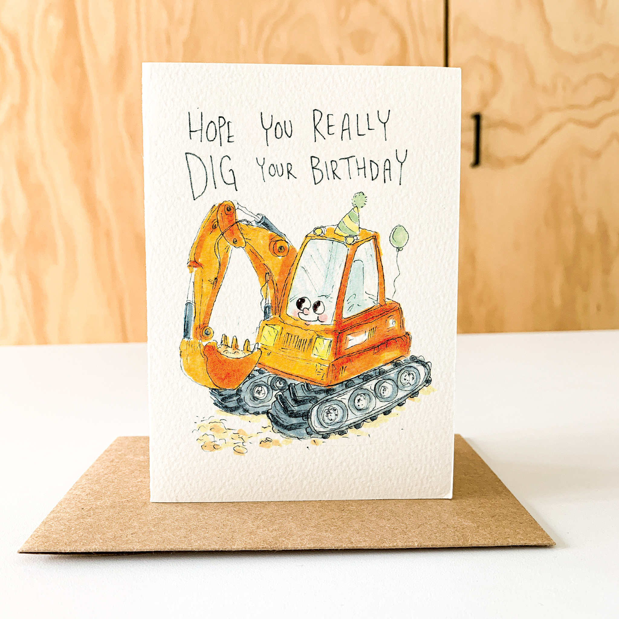 Hope You Really Dig Your Birthday | Construction birthday card - Well Drawn