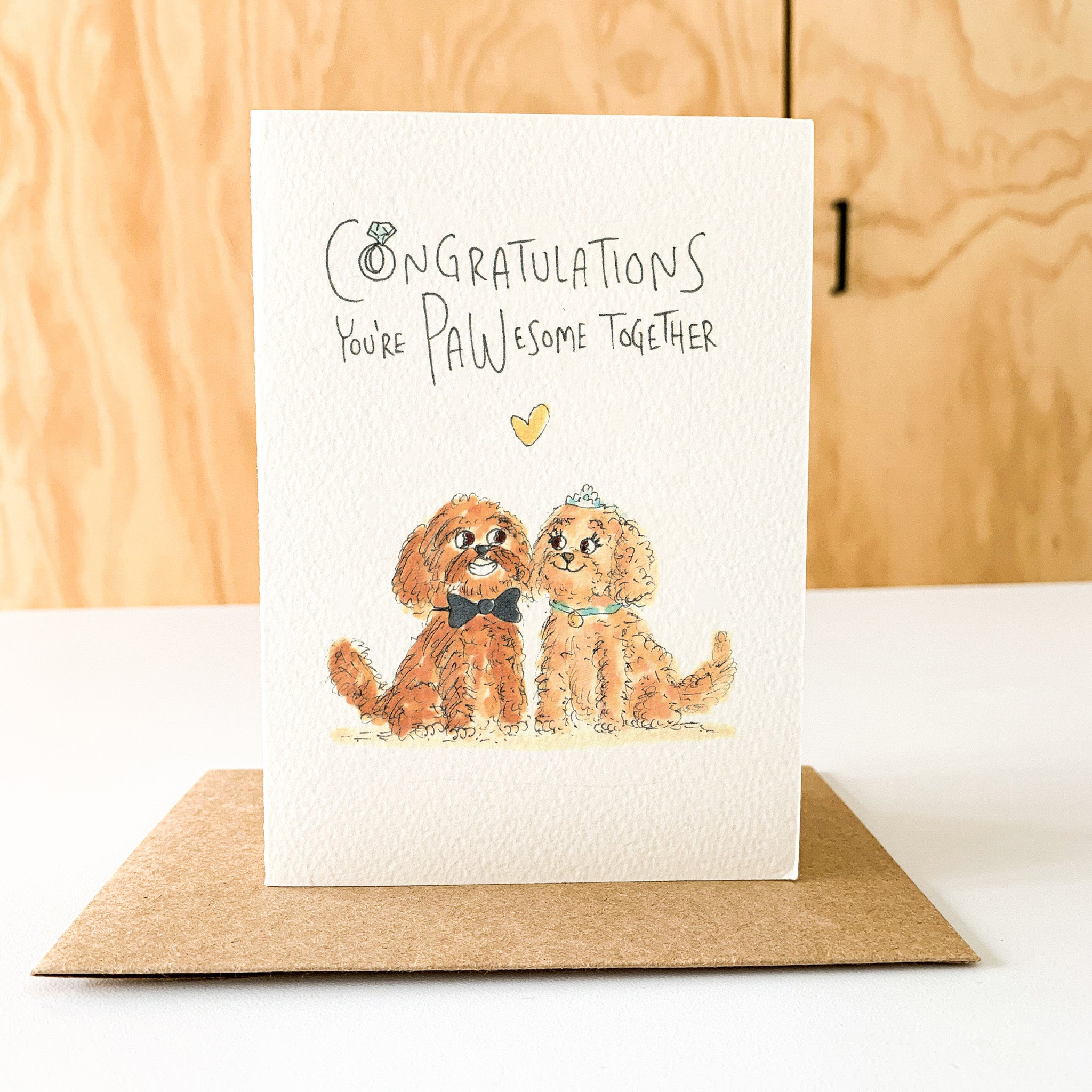 Congratulations, You're Pawesome Together - Well Drawn