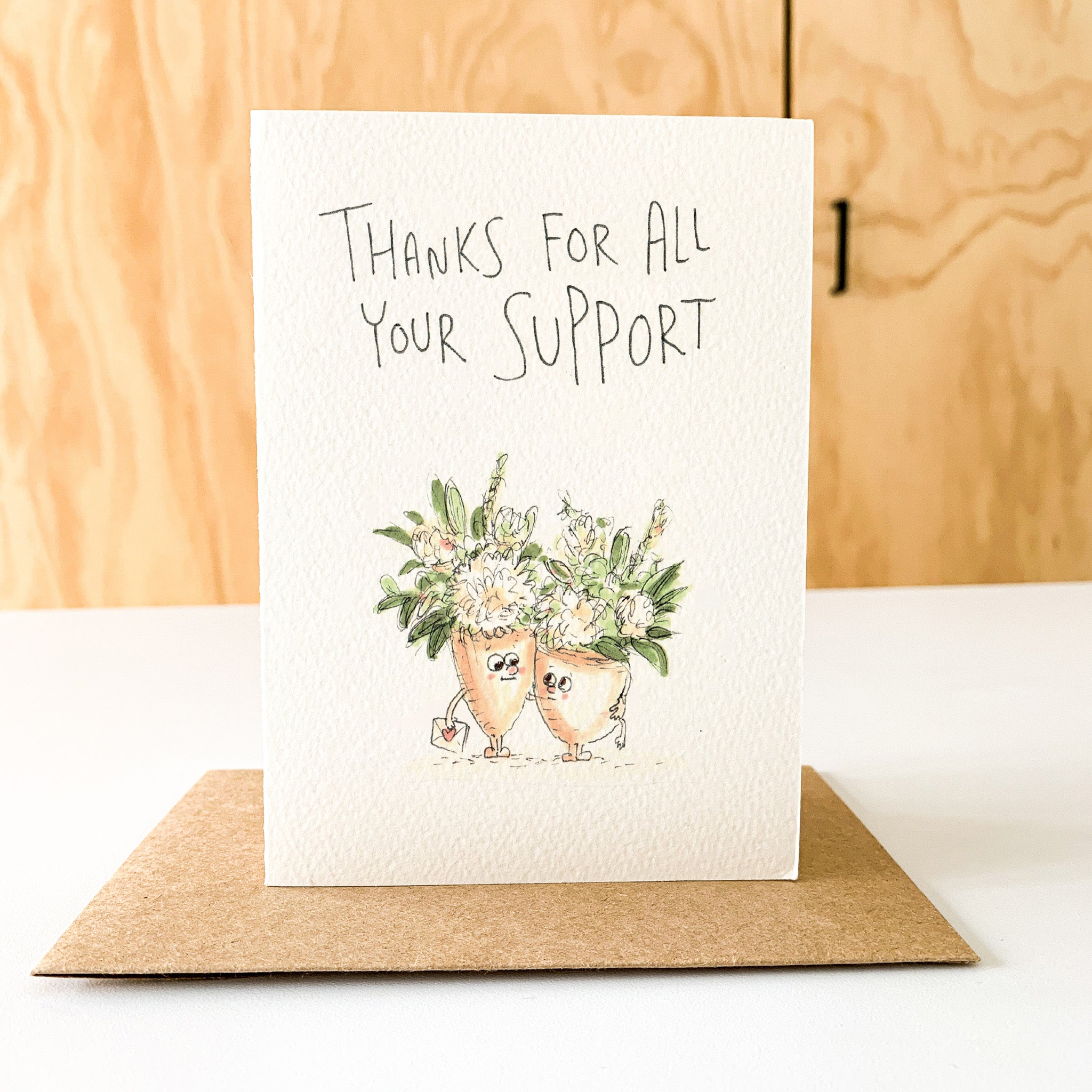 Thanks For All Your Support Australian thank you and support greeting card by Well Drawn, image 7
