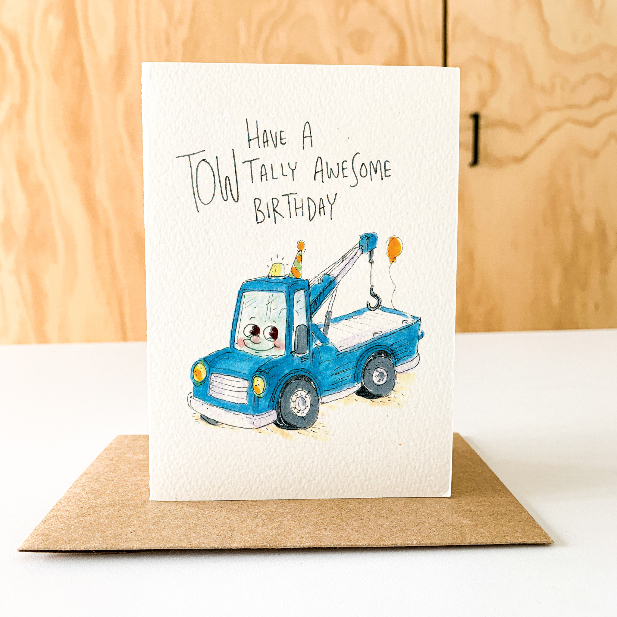 Have a Towtally Awesome Birthday | Construction birthday card - Well Drawn