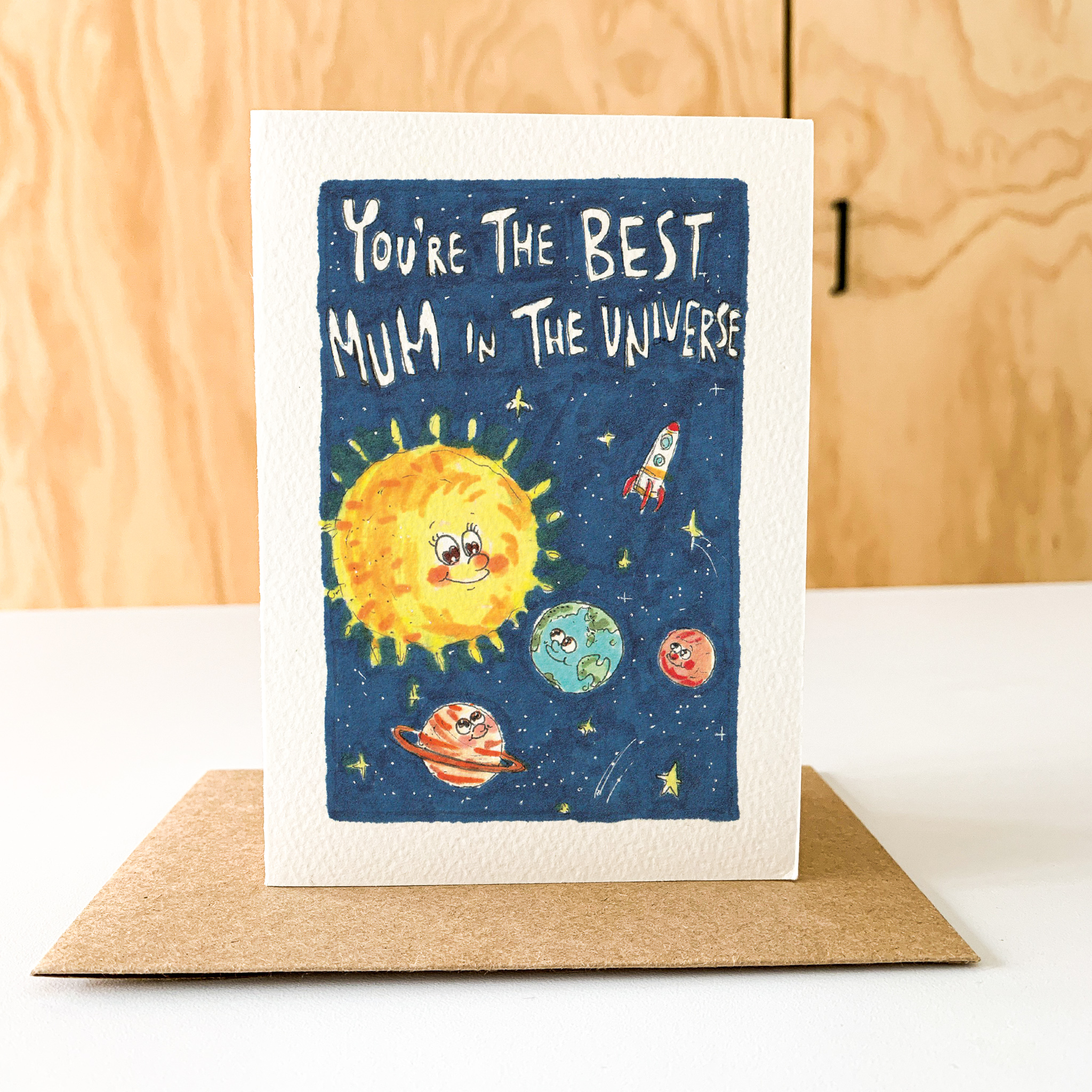 You're The Best Mum in The Universe | Mother's Day Card 2026 - Well Drawn