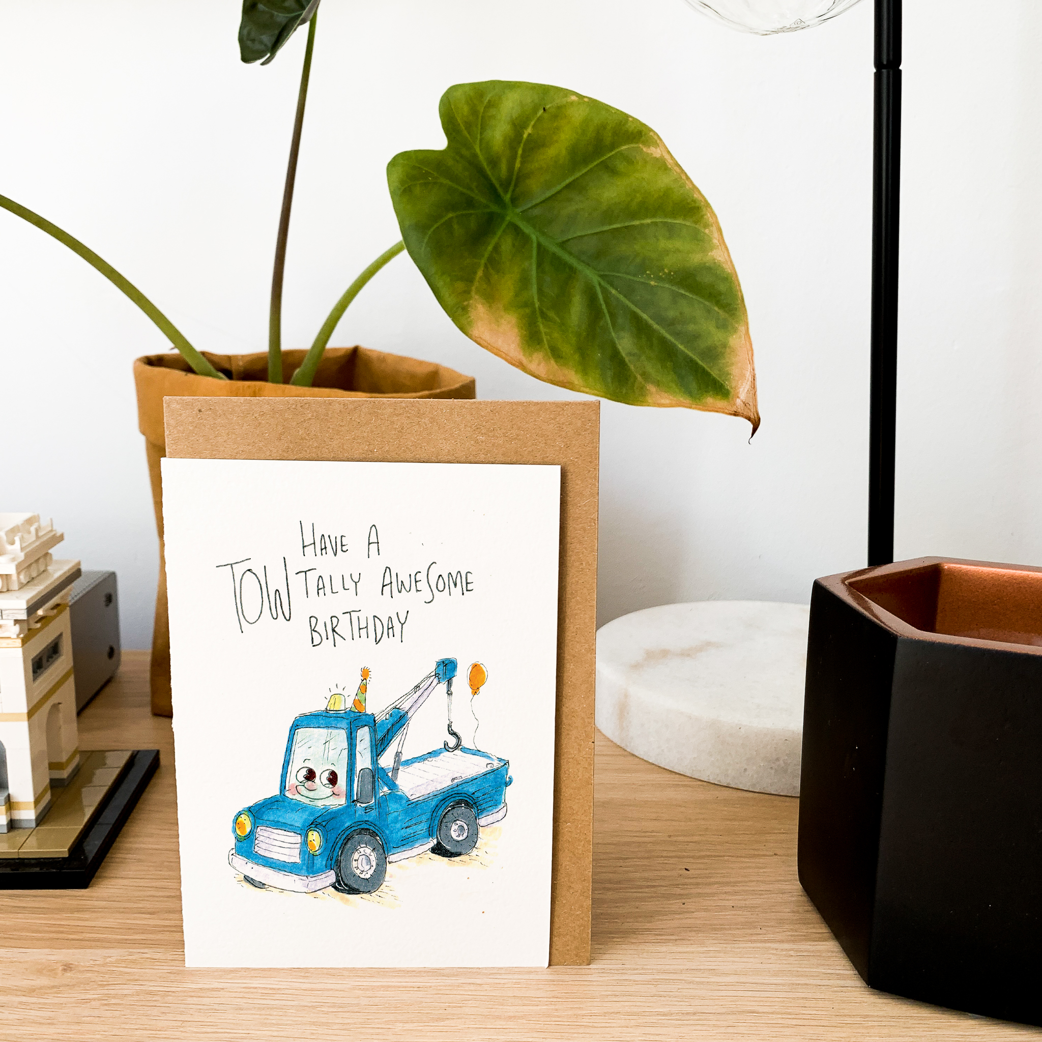 Have a Towtally Awesome Birthday | Construction birthday card - Well Drawn