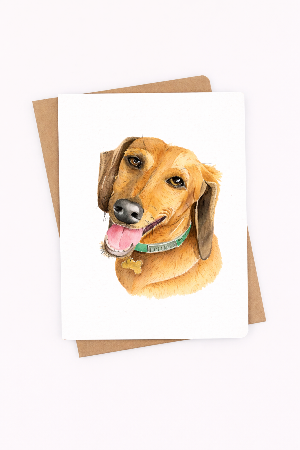 Dashound Greeting Card - Well Drawn