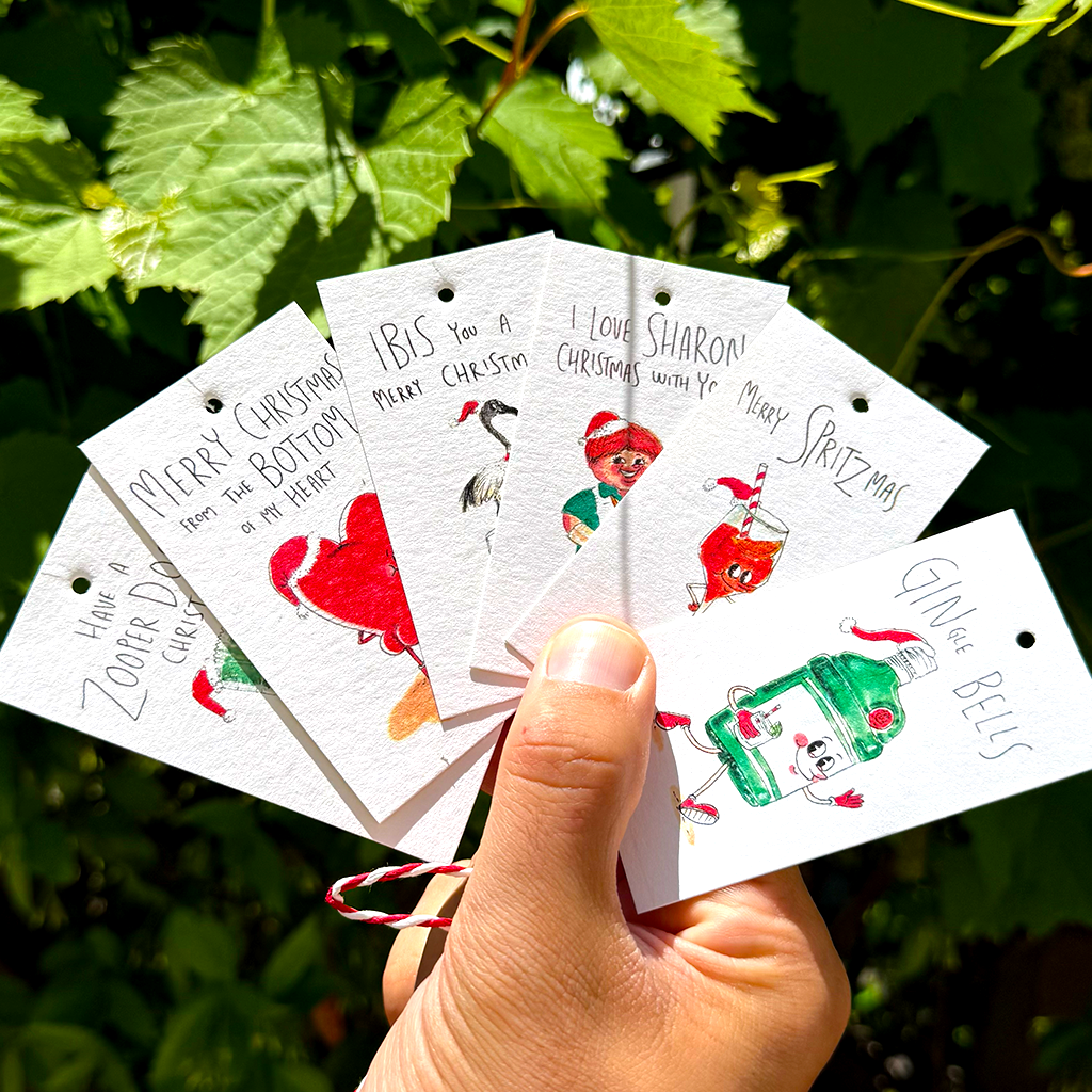 Christmas Gift Tags 2025 Range - with String - 6 Bundle pack