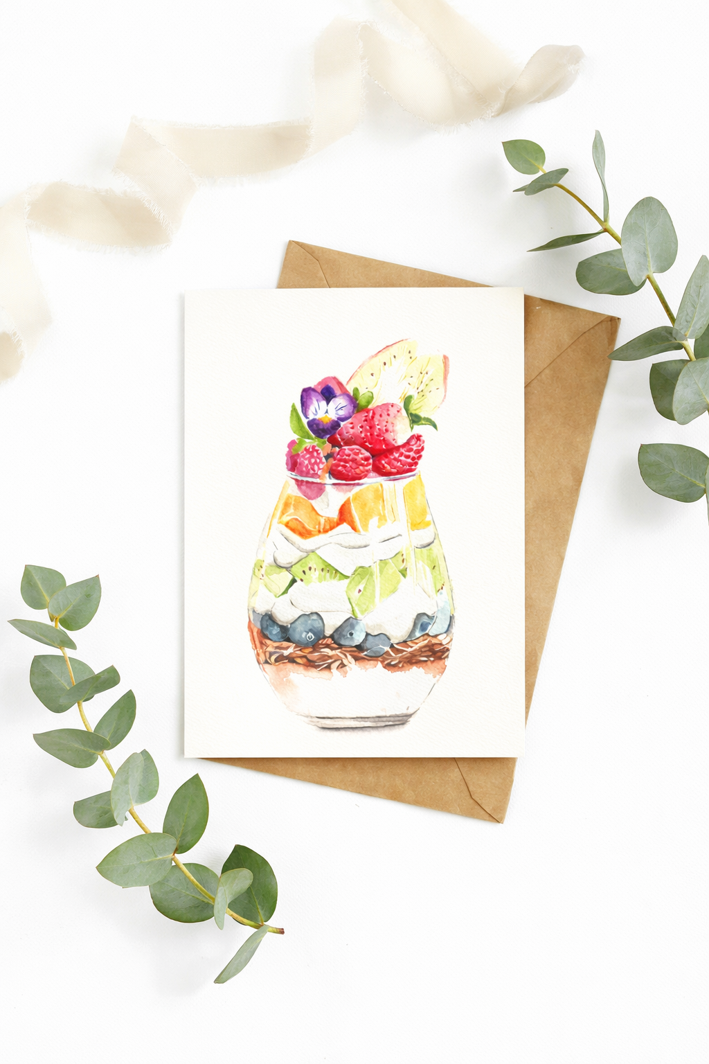 Summer Breakfast Card - Well Drawn