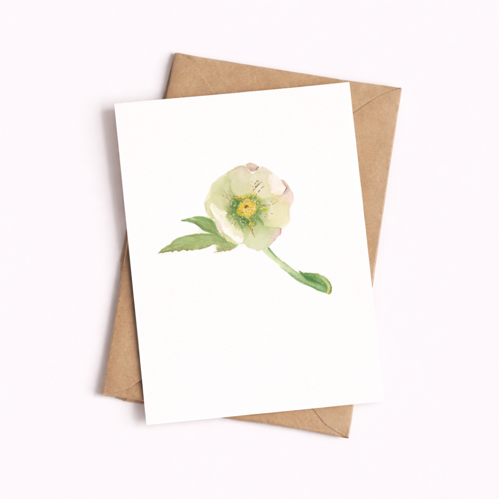 Sweet Pea Floral Card - Well Drawn