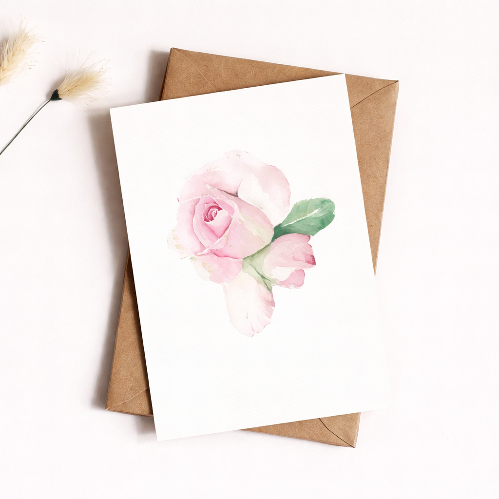 Wild Rose Floral Card - Well Drawn