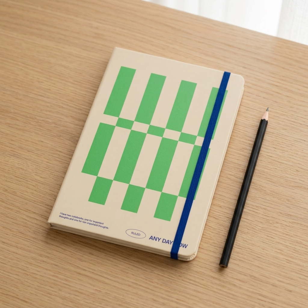 Any Day Now - Any Day Notebook A5 - Ruled - Sand - Well Drawn