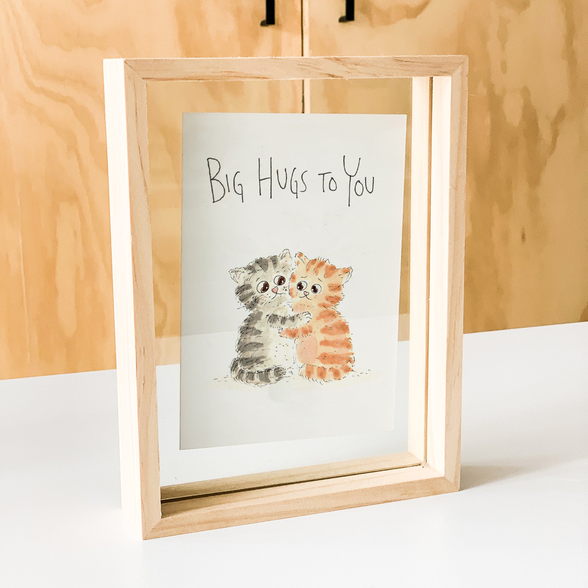 Big Hugs To You Australian sympathy and support greeting card by Well Drawn, product image 5
