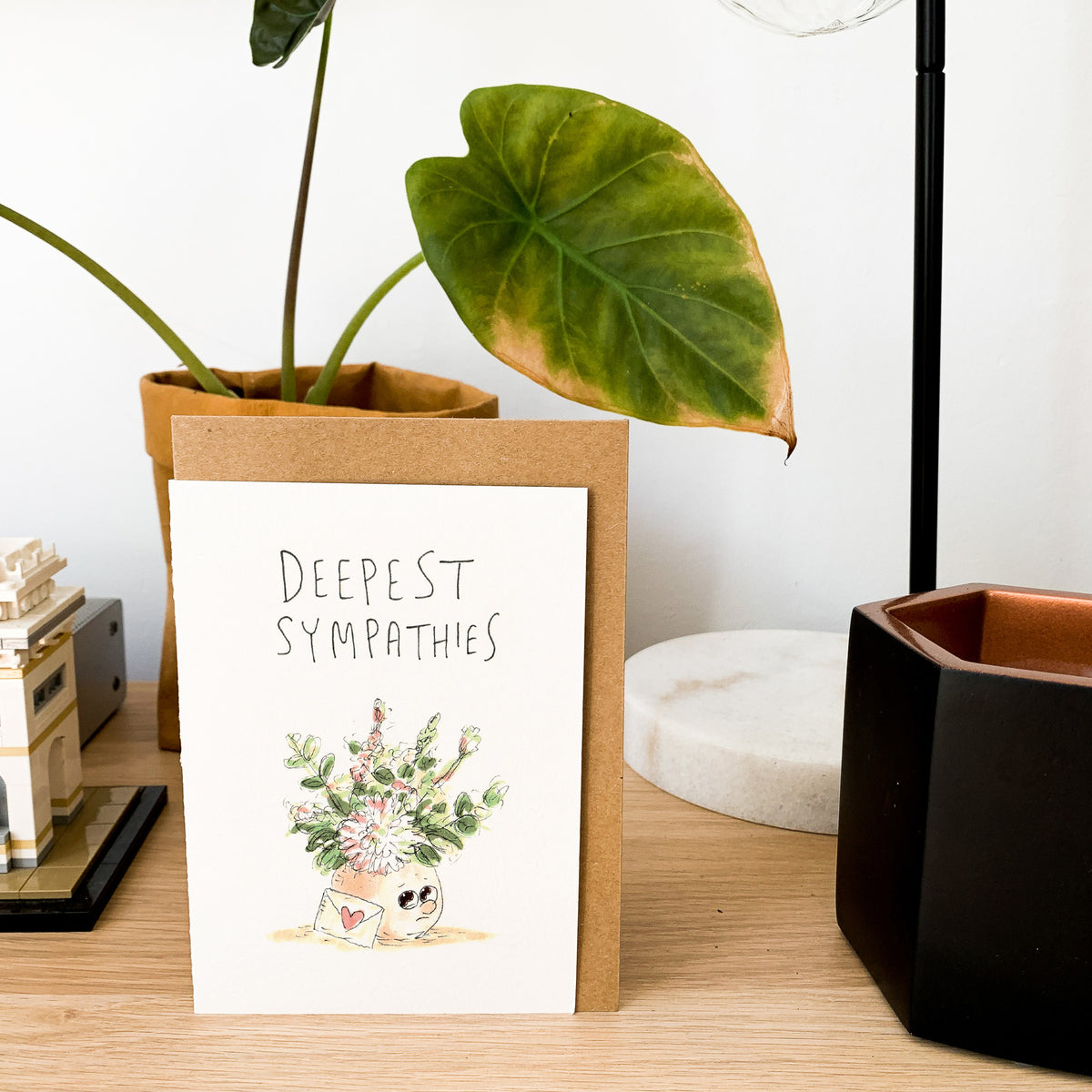 Deepest Sympathies Australian sympathy and condolence greeting card by Well Drawn, product image 8