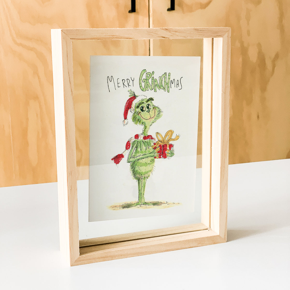 Merry Grinchmas funny festive character Christmas greeting card by Well Drawn, image 5