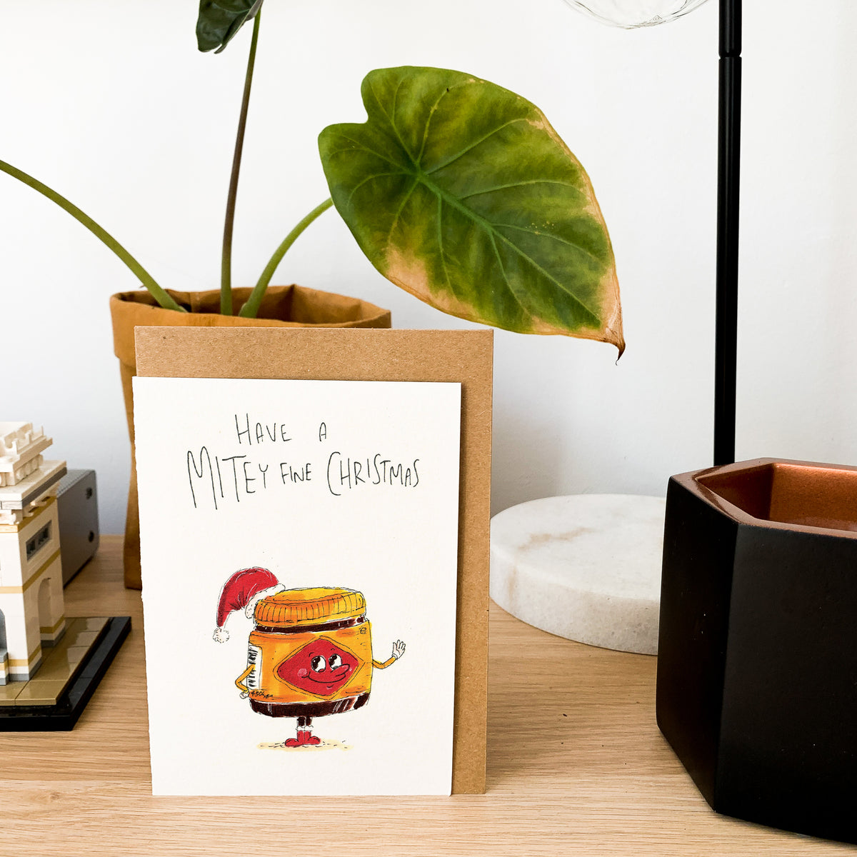 Have a MITEY Fine Christmas hand-drawn funny Christmas card by Well Drawn Australia, product image 8