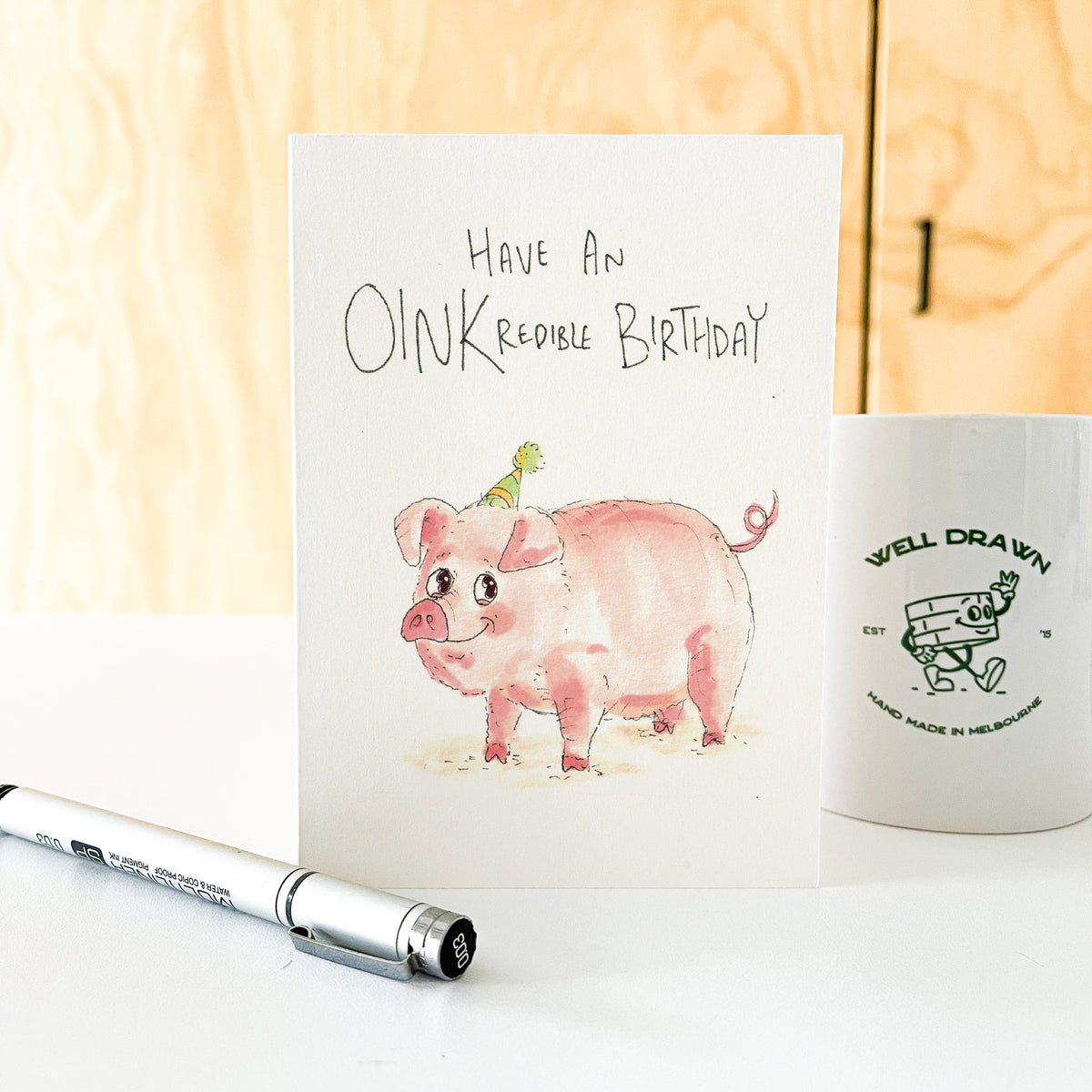 Have an OINKredible Birthday funny pig birthday card by Well Drawn, image 6