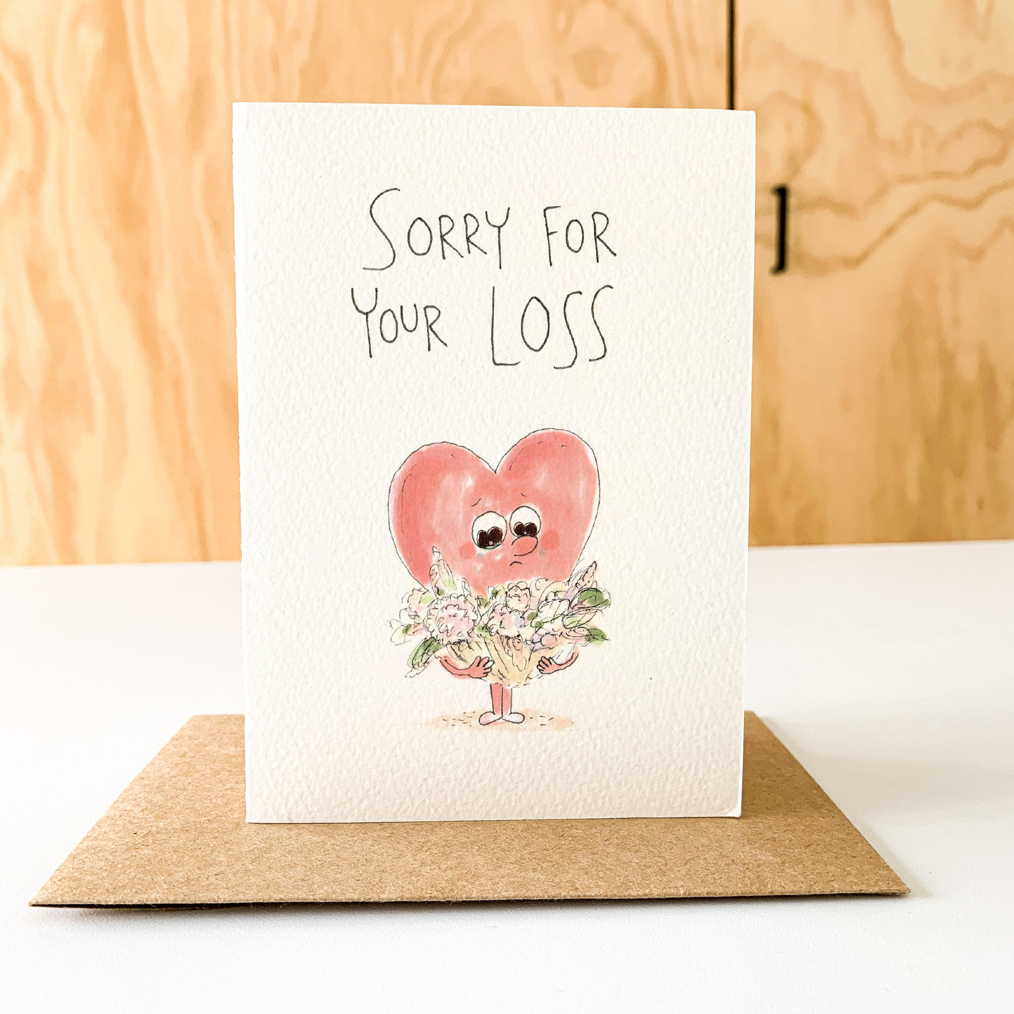 Sorry For Your Loss condolence greeting card by Well Drawn Australia, product image 7