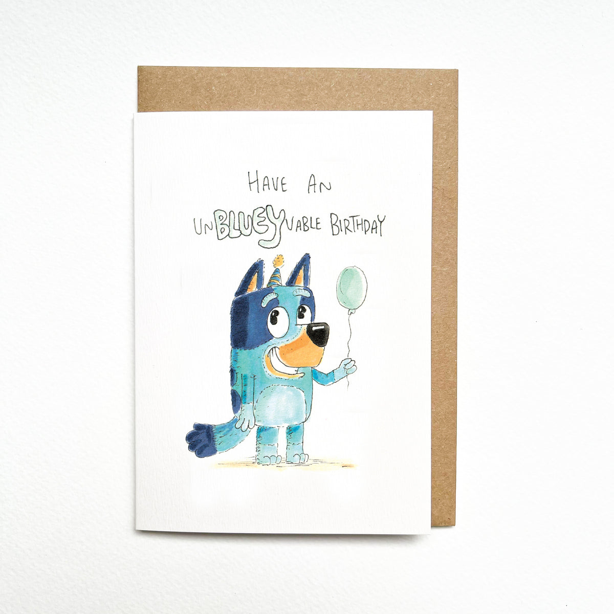 Have an UnBLUEYvable Birthday – hand-drawn Australian birthday card, first product photo by Well Drawn