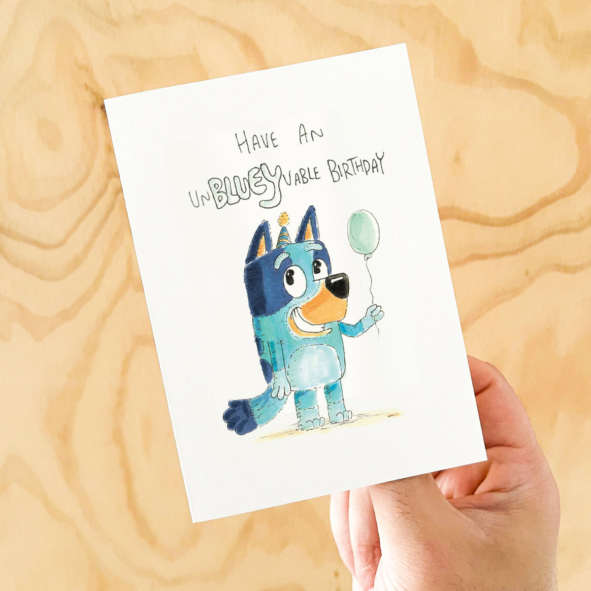 Have an UnBLUEYvable Birthday | Well Drawn A6 birthday greeting card photo 4 of 9
