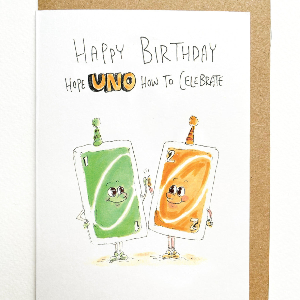 Happy Birthday, Hope UNO How to Celebrate | Well Drawn A6 birthday greeting card photo 2 of 9
