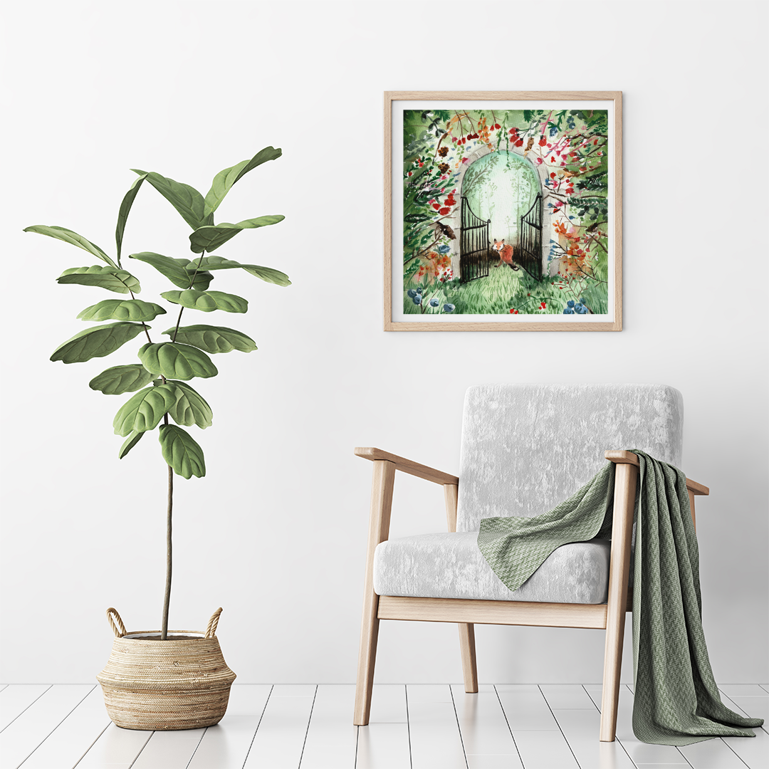 Follow the fox - Suivez le renard - Art Print by Eva