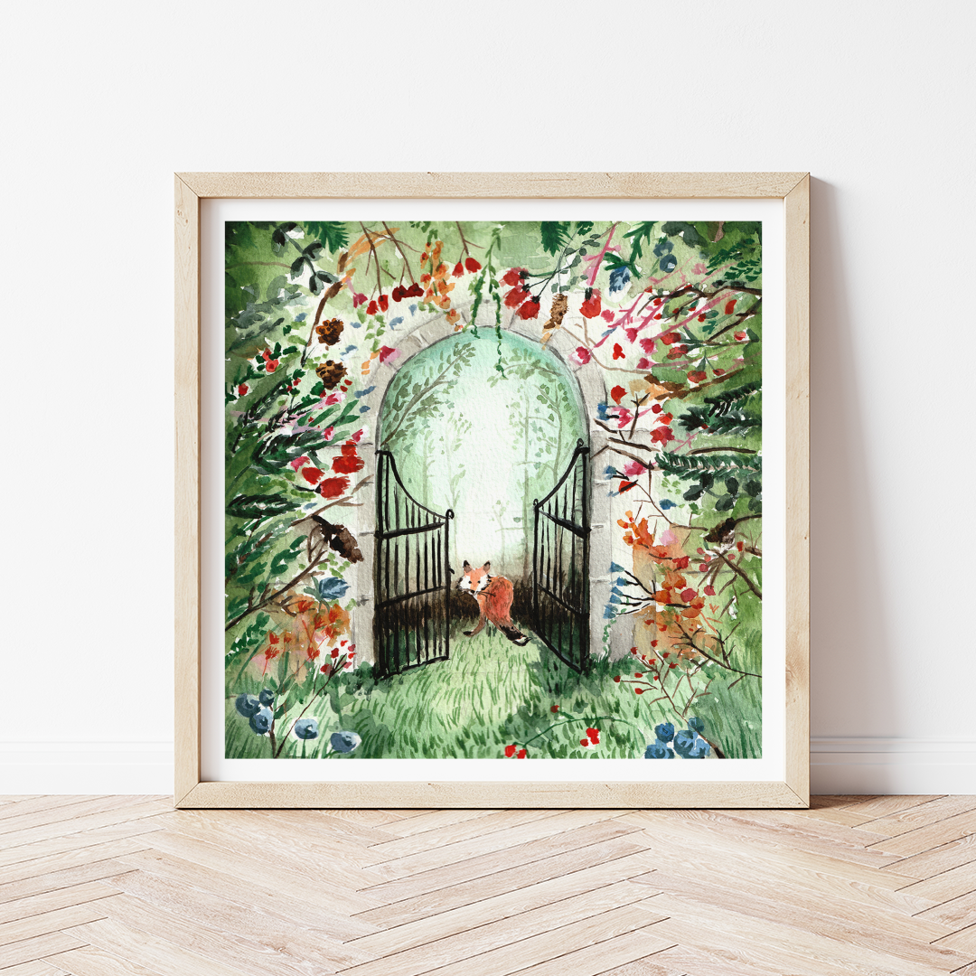 Follow the fox - Suivez le renard - Art Print by Eva