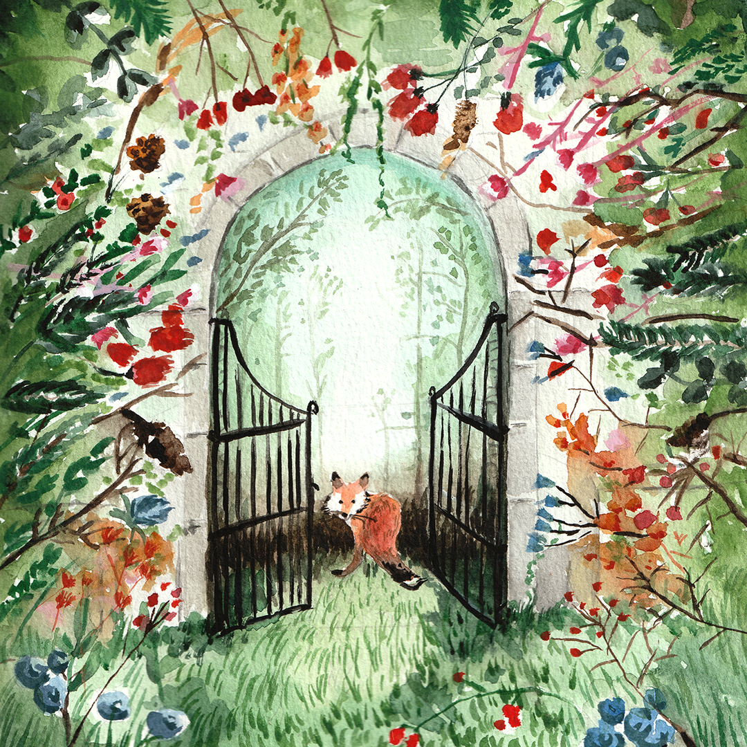 Follow the fox - Suivez le renard - Art Print by Eva
