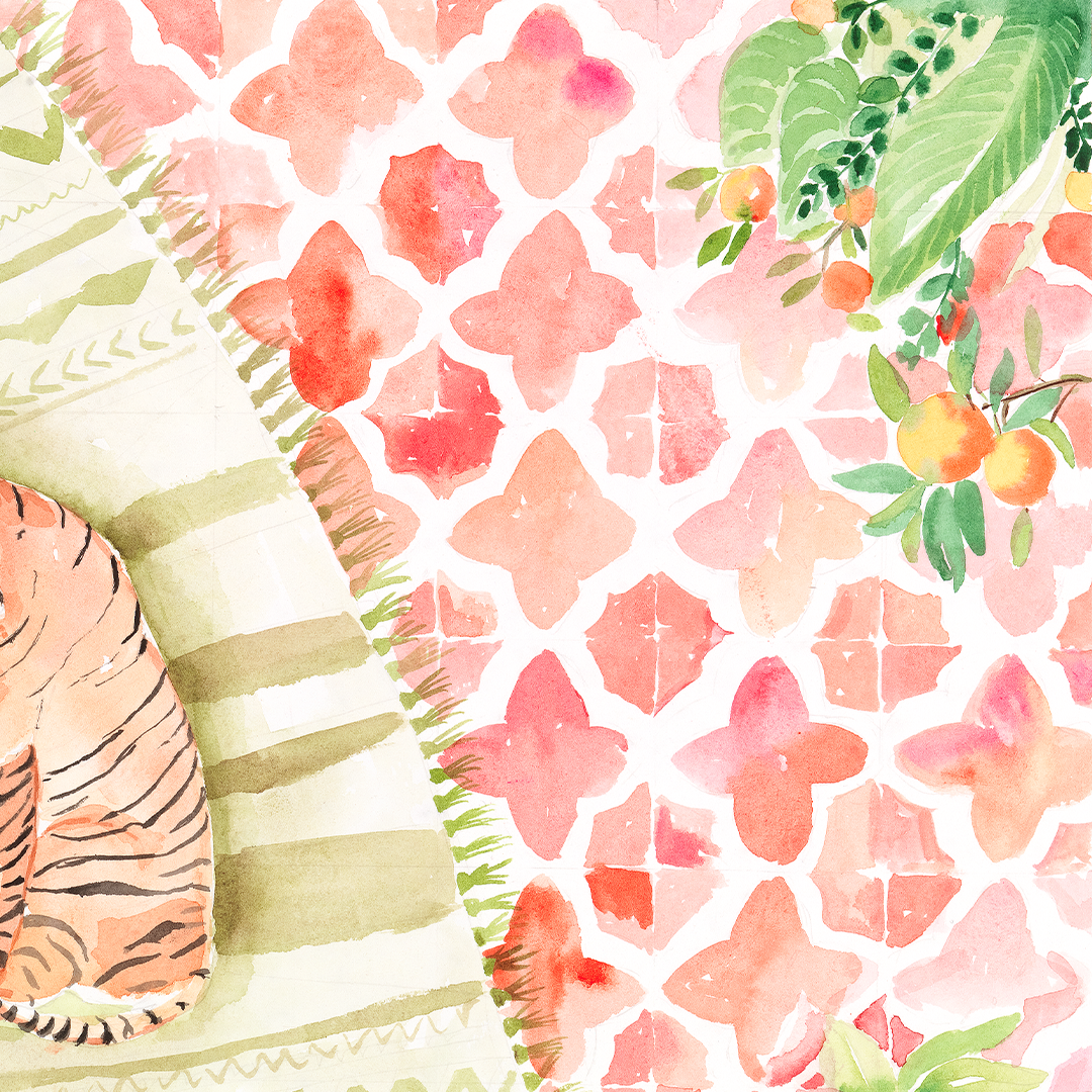 Tiger Love - L'amour des tigres - Art Print by Eva