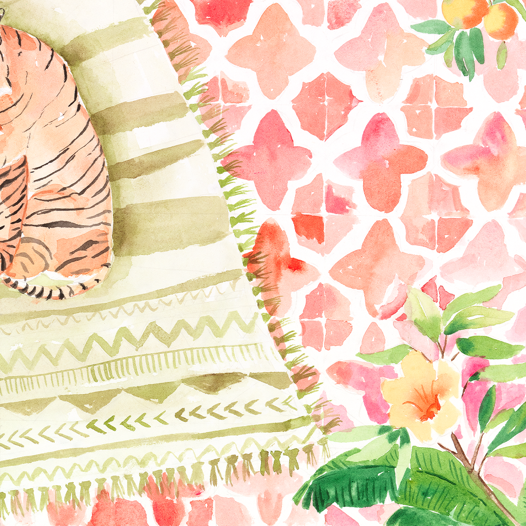 Tiger Love - L'amour des tigres - Art Print by Eva