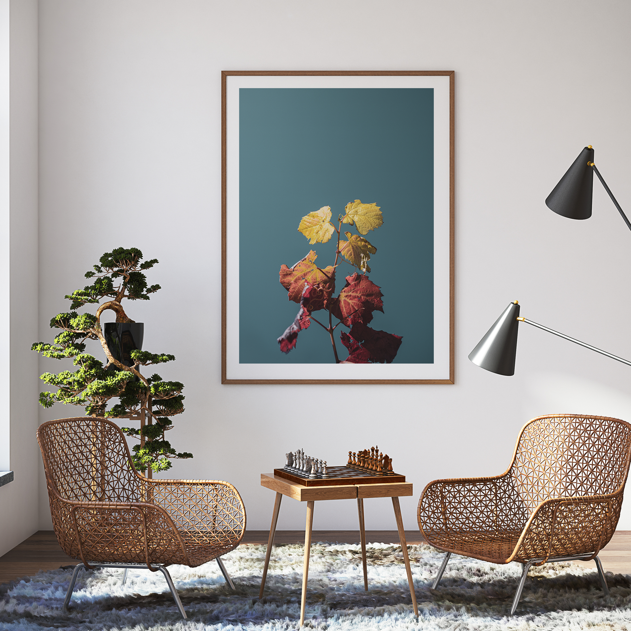 Minimal Calming Leaves- by Ash K - Well Drawn