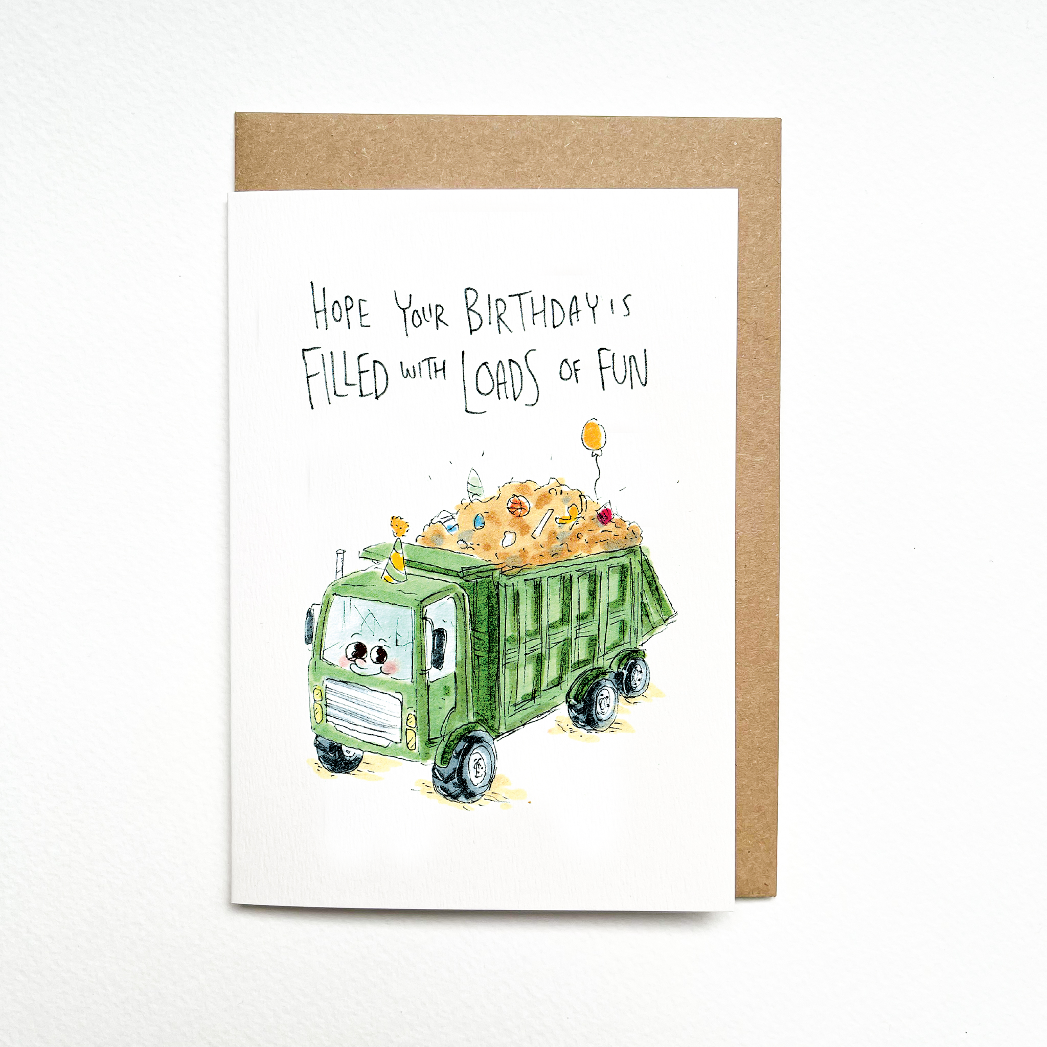Hope Your Birthday is Filled with Loads of Fun  |  Construction birthday card - Well Drawn