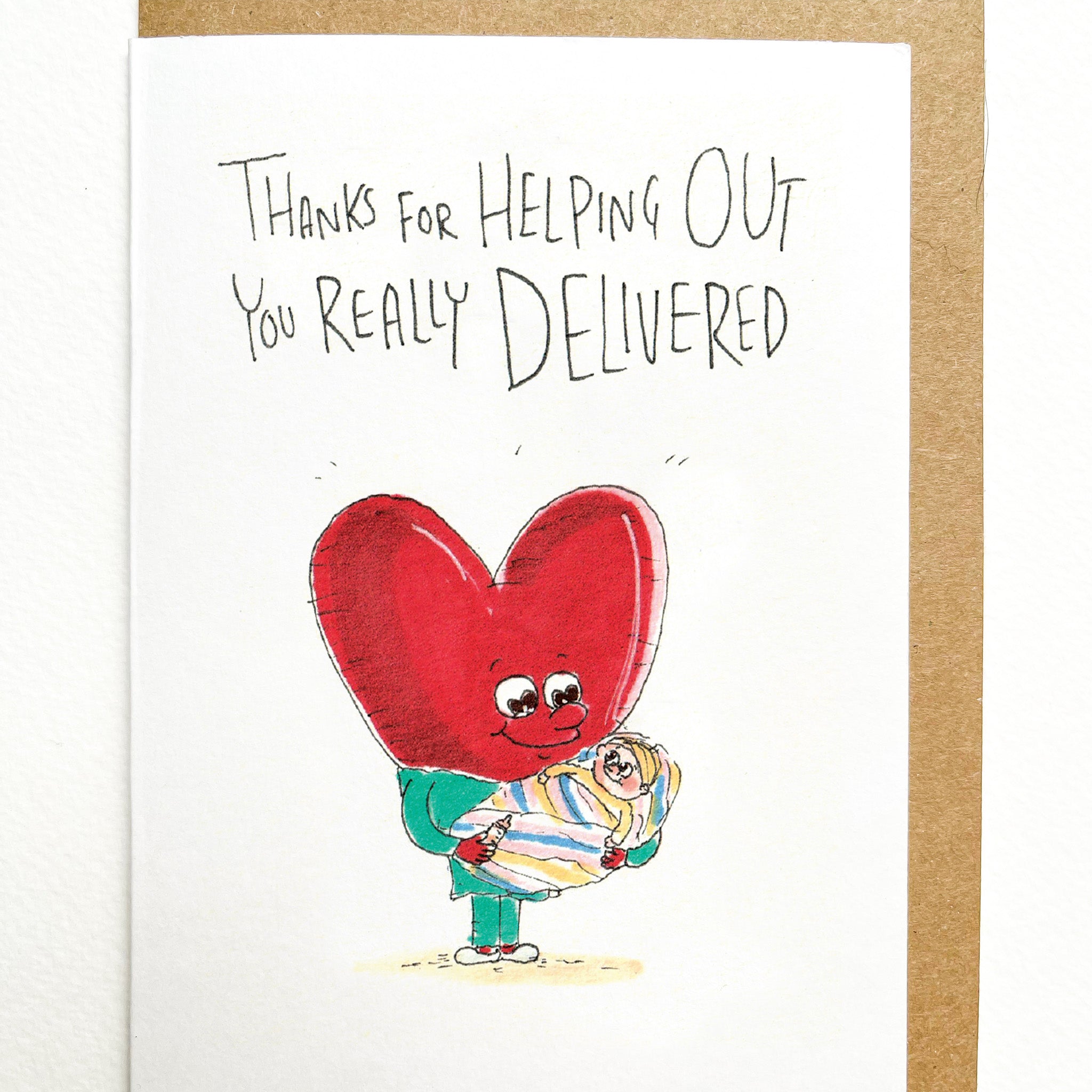 Thanks for Helping Out, You Really Delivered - Midwife thank you card 2026