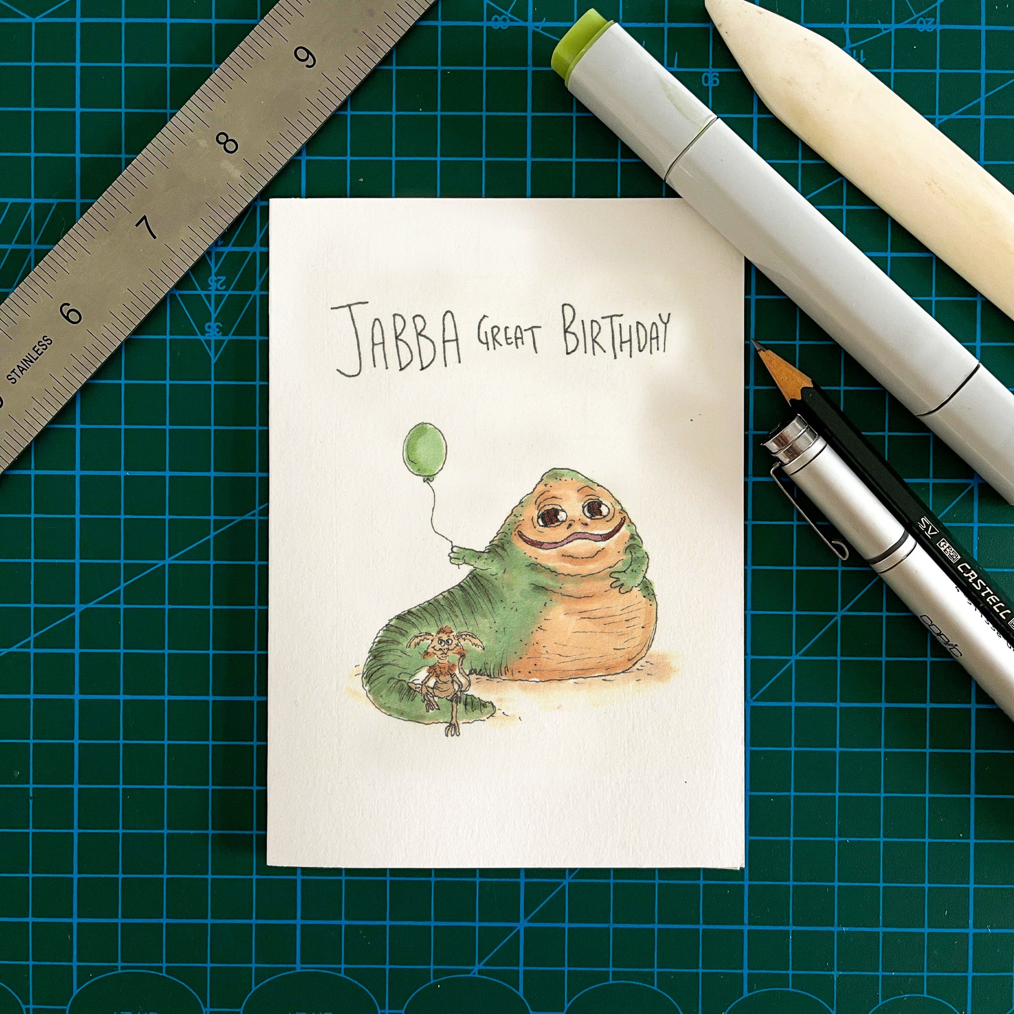 Jabba Great Birthday | Star wars card
