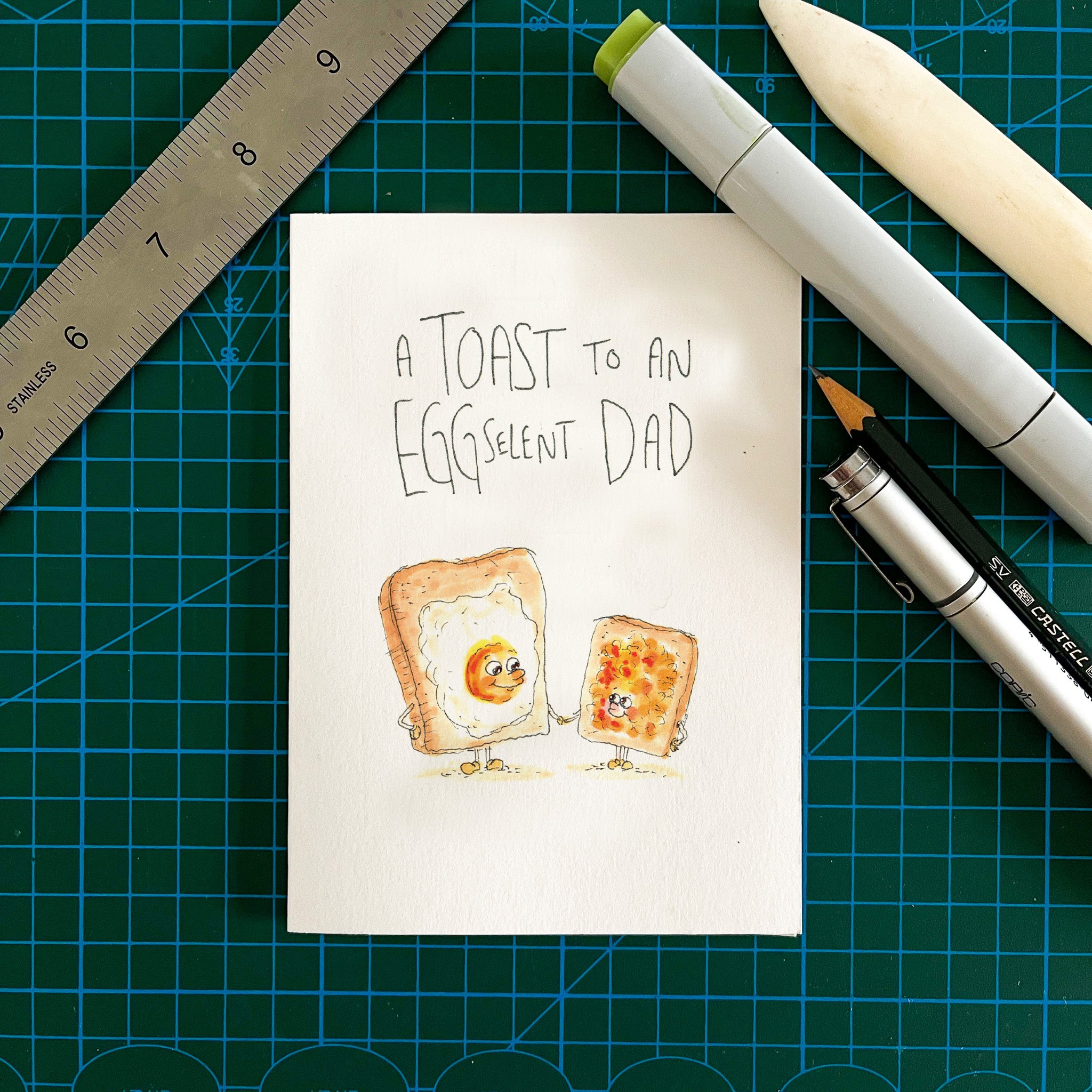 A Toast to an Eggselent Dad - Well Drawn