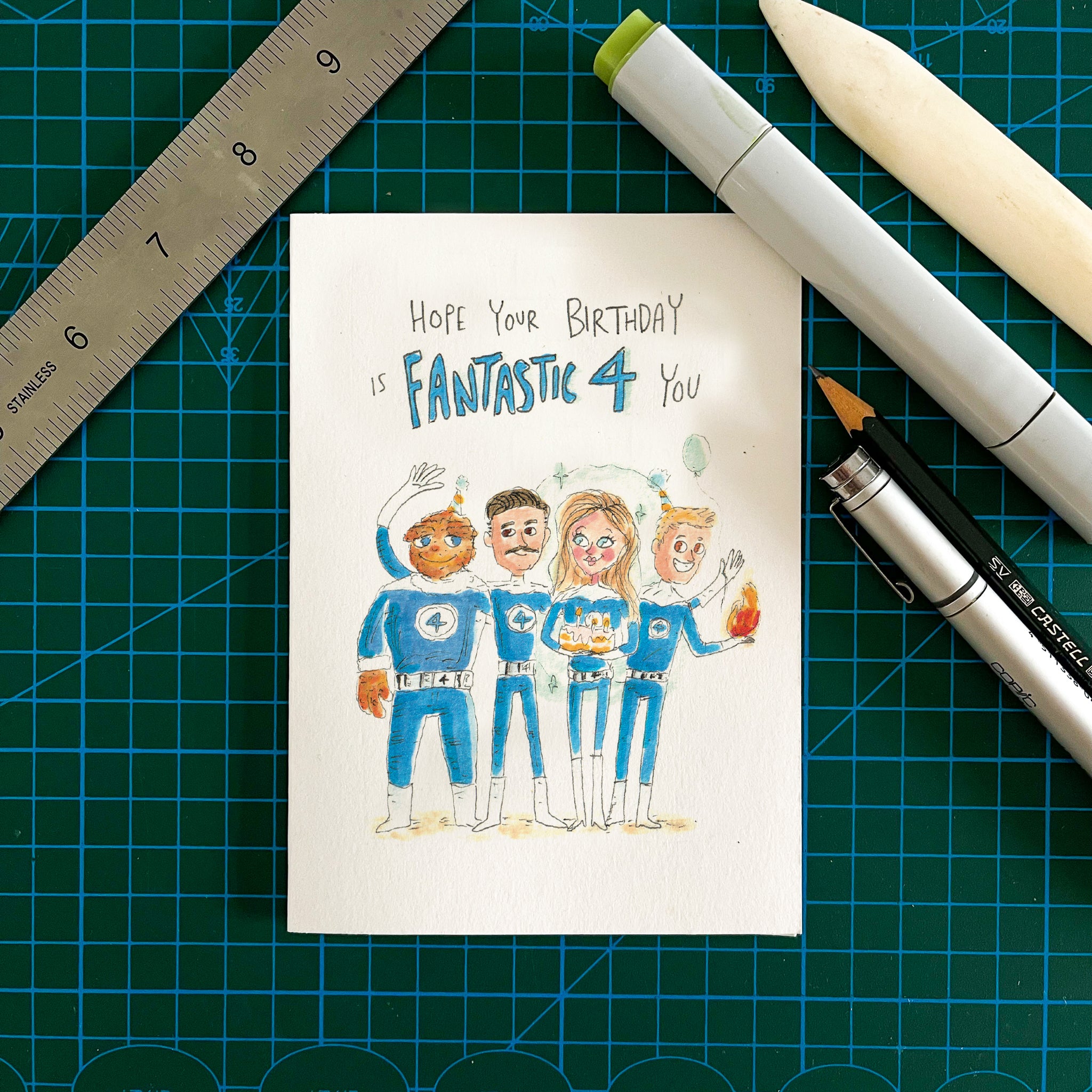 Hope your Birthday is Fantastic Four you |  Fantastic 4 Birthday card