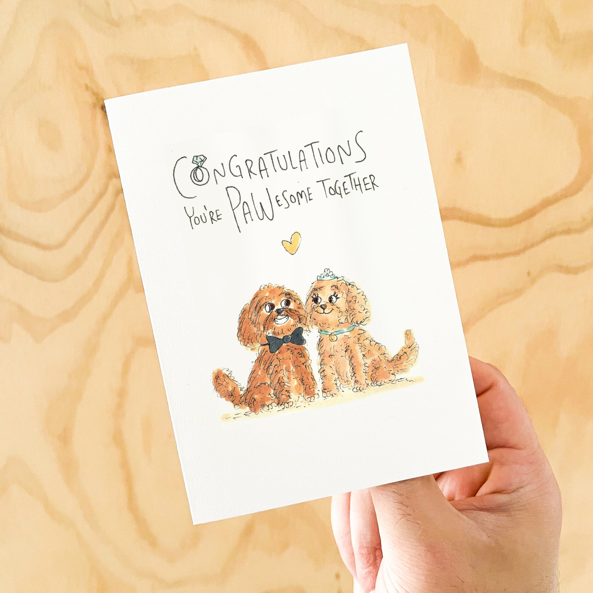 Congratulations, You're Pawesome Together - Well Drawn