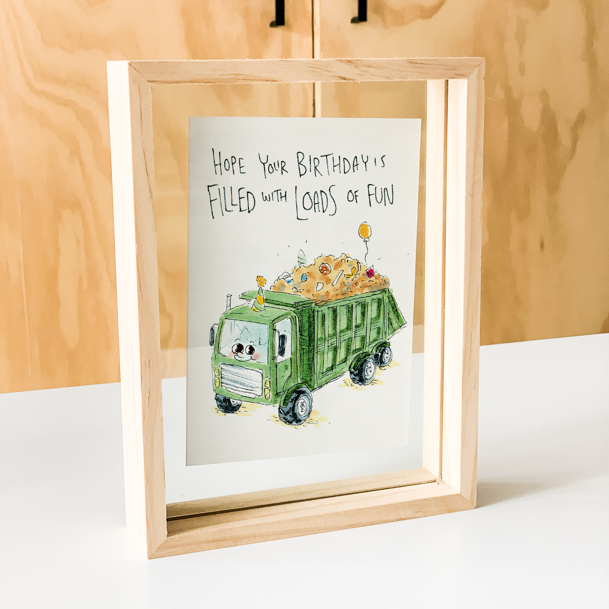 Hope Your Birthday is Filled with Loads of Fun  |  Construction birthday card - Well Drawn