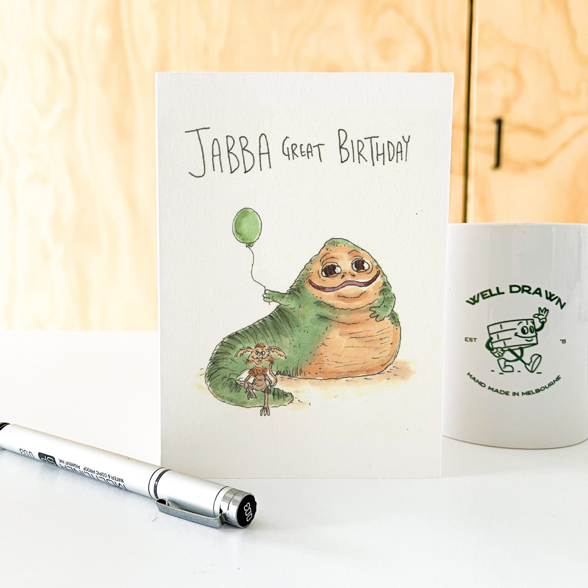 Jabba Great Birthday | Star wars card
