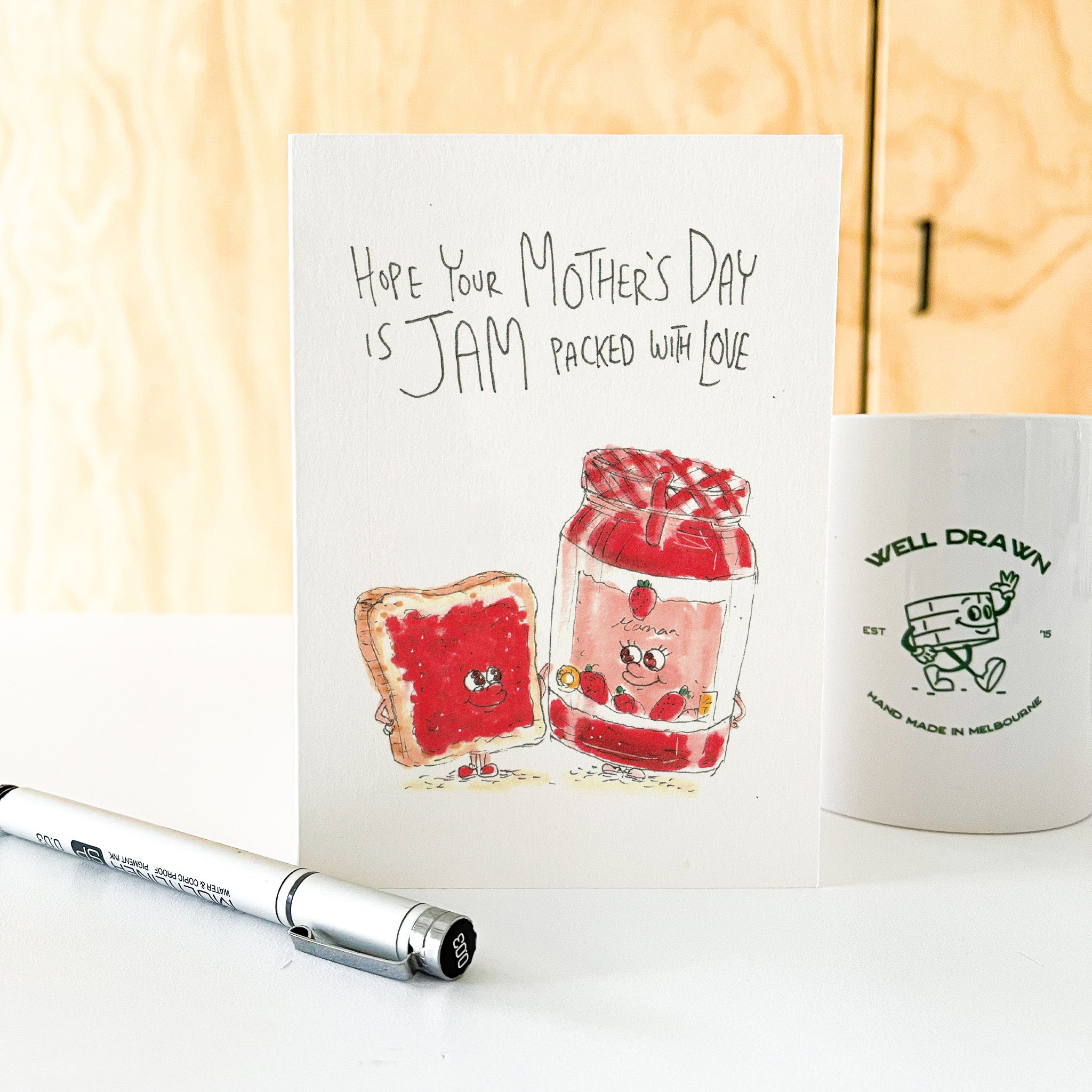 Hope Your Mother's Day is Jam Packed with Love | Mother's Day Card 2026 - Well Drawn