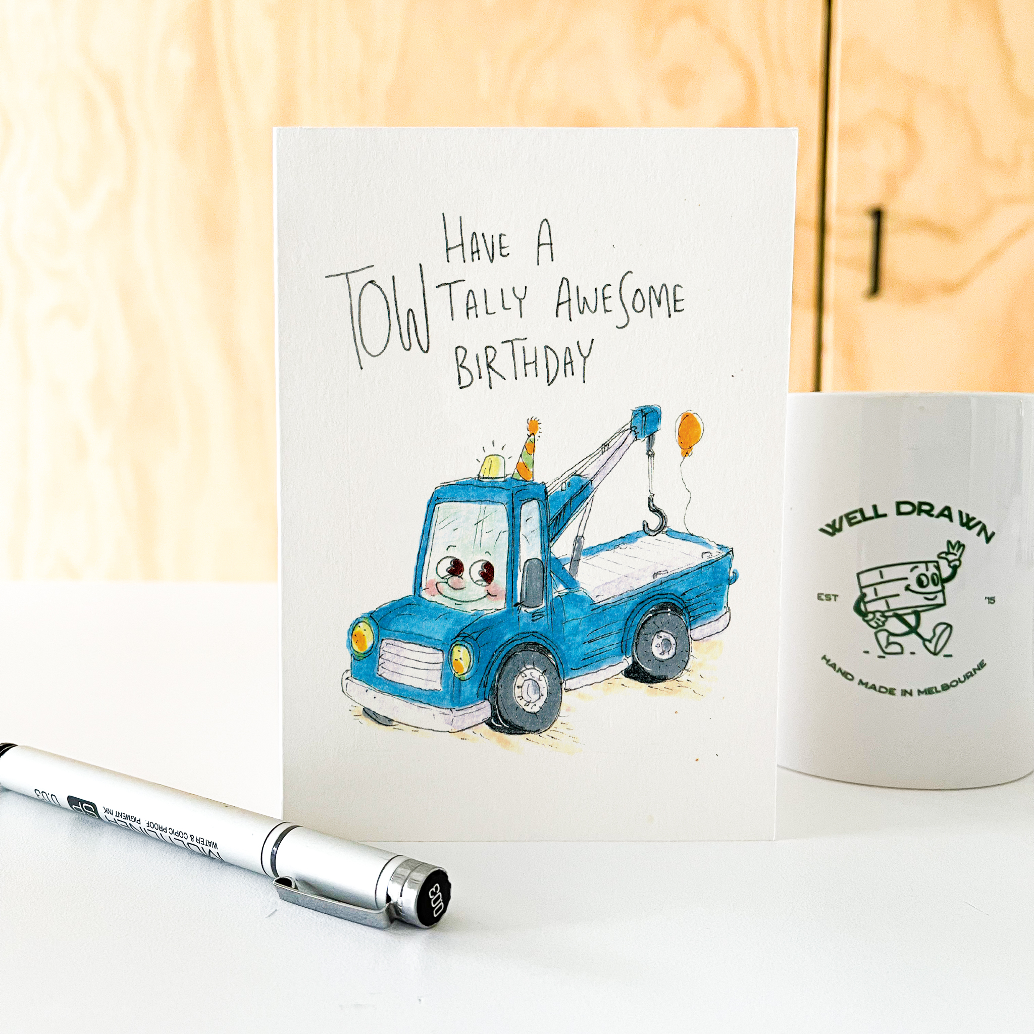 Have a Towtally Awesome Birthday  |  Construction birthday card - Well Drawn