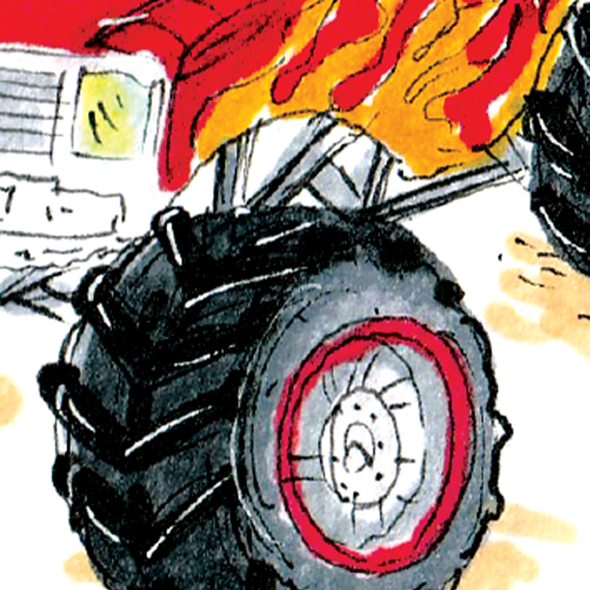 Have a Wheelie Big Monster Birthday  |  Construction birthday card - Well Drawn