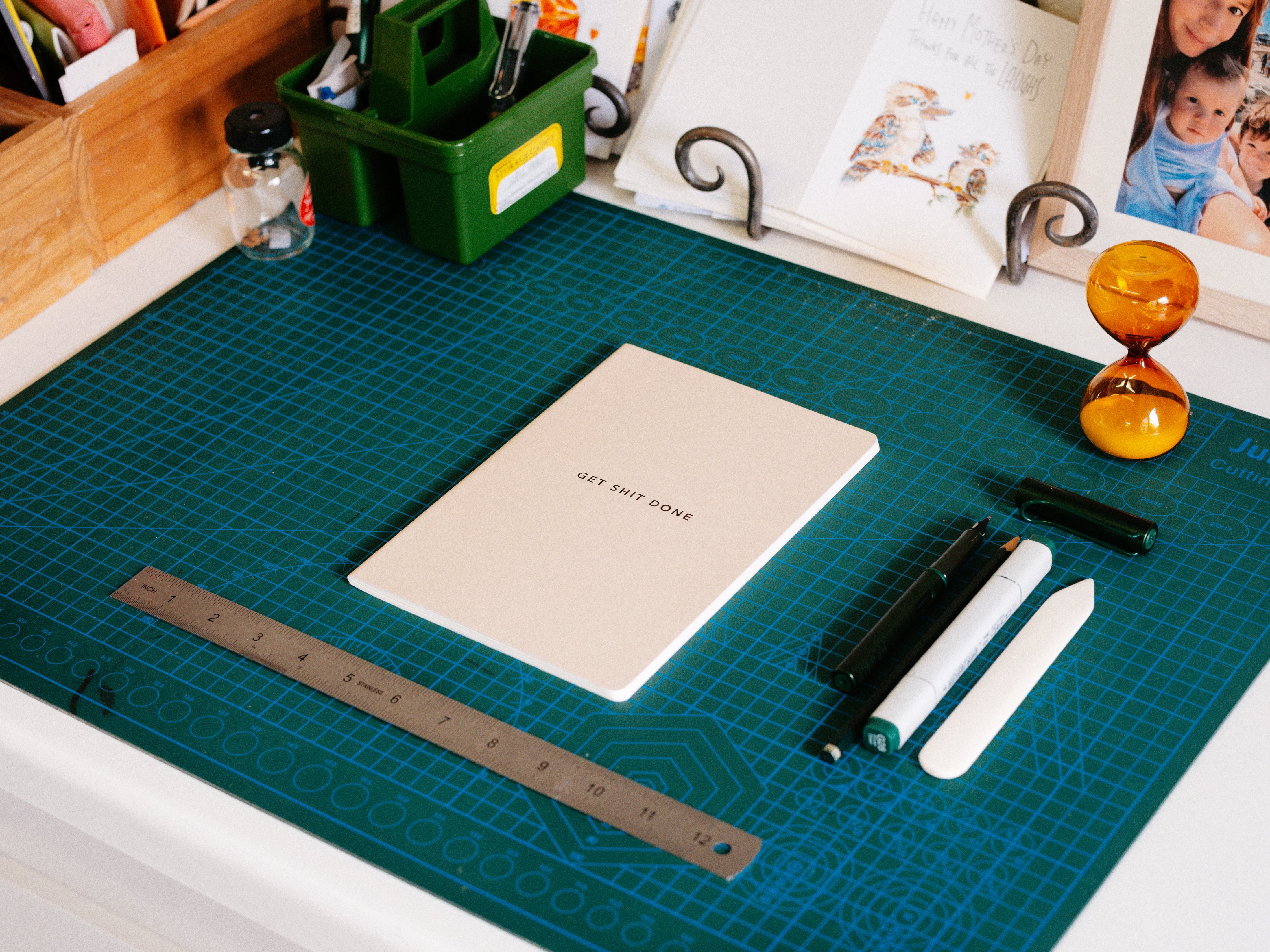 MiGoals - Get Shit Done Minimal Notebook - A5 - Soft Cover - Sand - Well Drawn