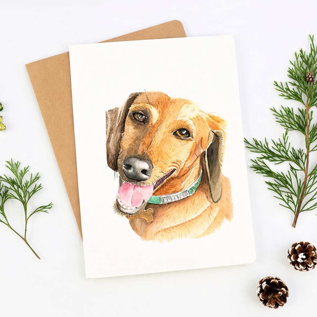 Dashound Greeting Card - Well Drawn