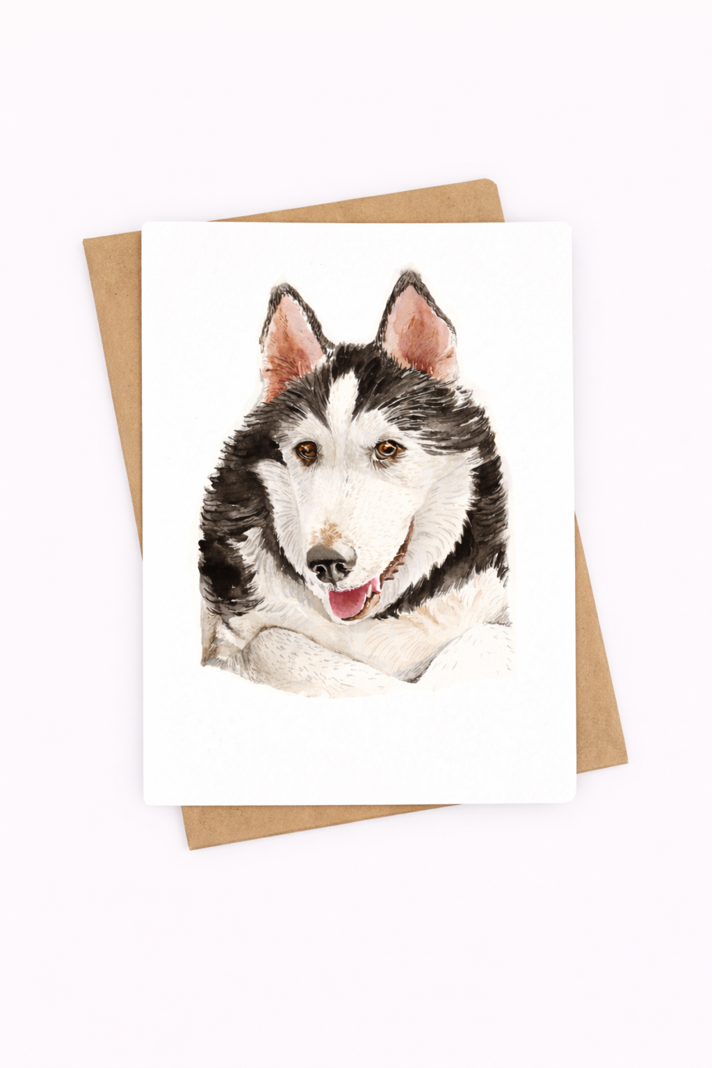 Husky Greeting Card - Well Drawn