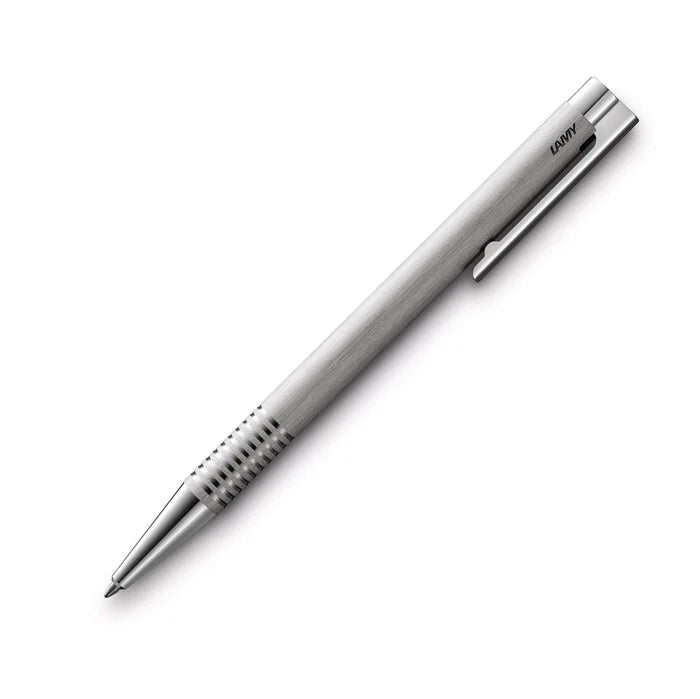 LAMY Logo Ballpoint Pen Brushed Stainless Steel – Premium Pen Australia
