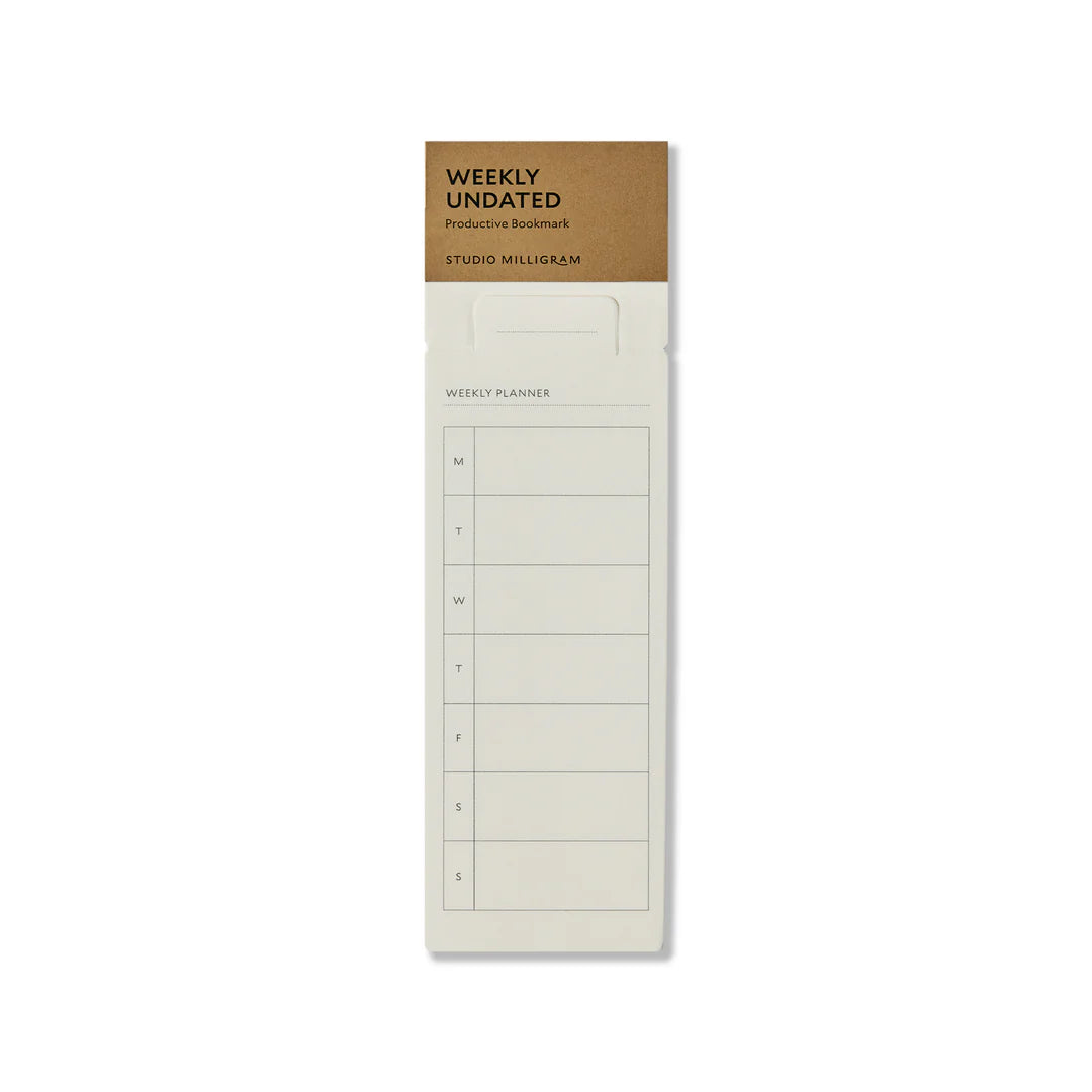 Studio Milligram - Bookmark Pad - A5 - Weekly Undated - Well Drawn