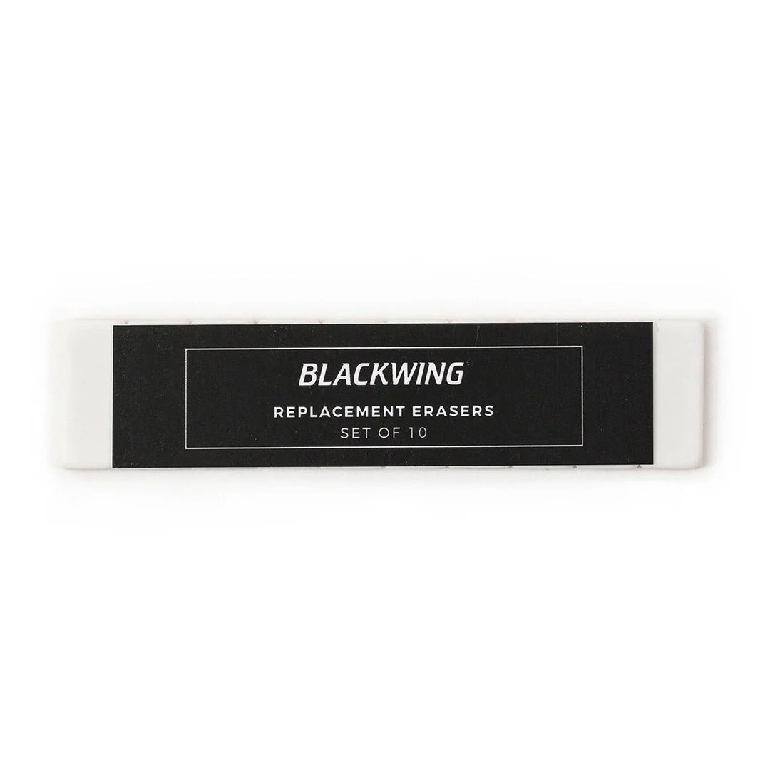 Blackwing - Pencil Replacement Erasers - Pack of 10 - White - Well Drawn
